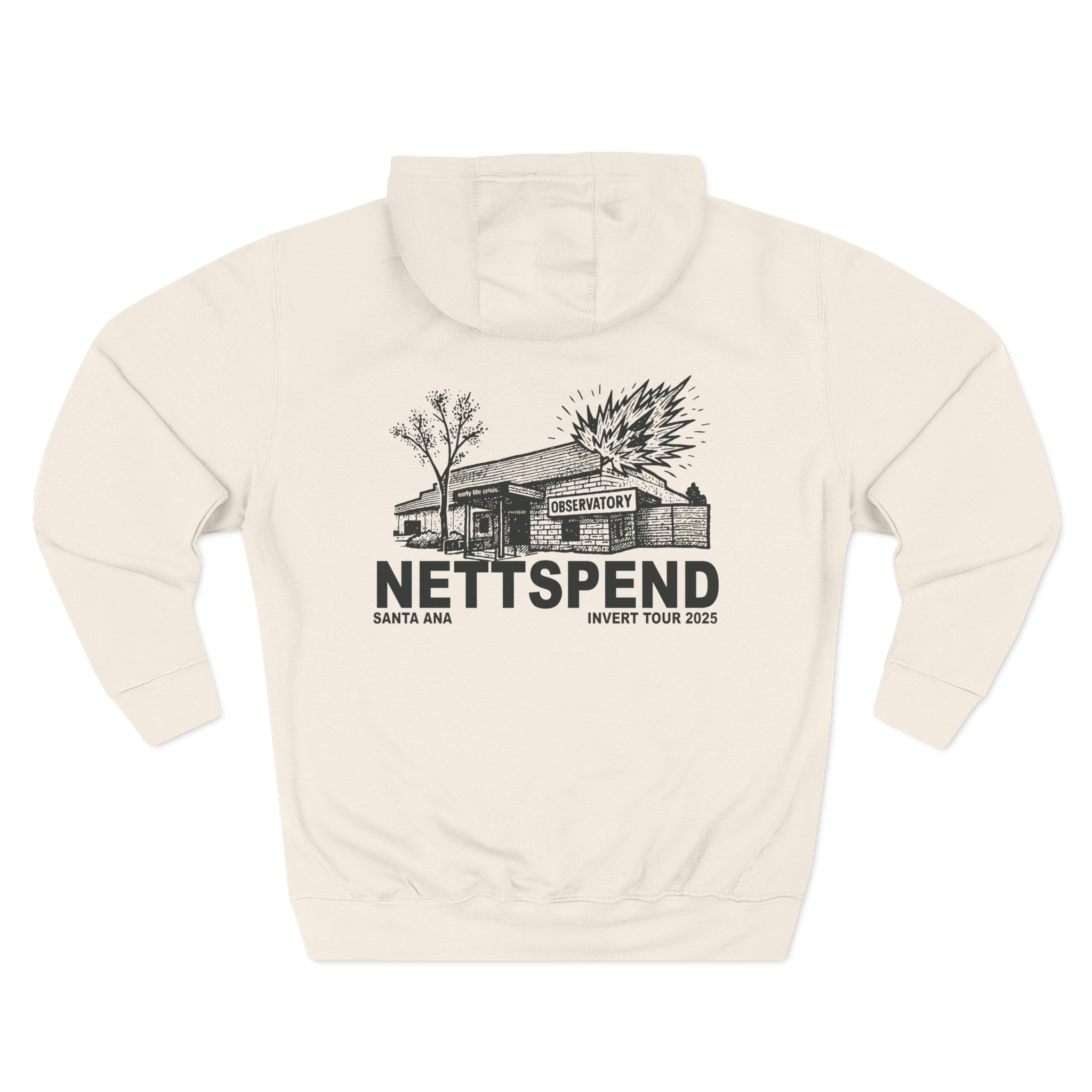 Nettspend Santa Ana Three-Panel Fleece Hoodie