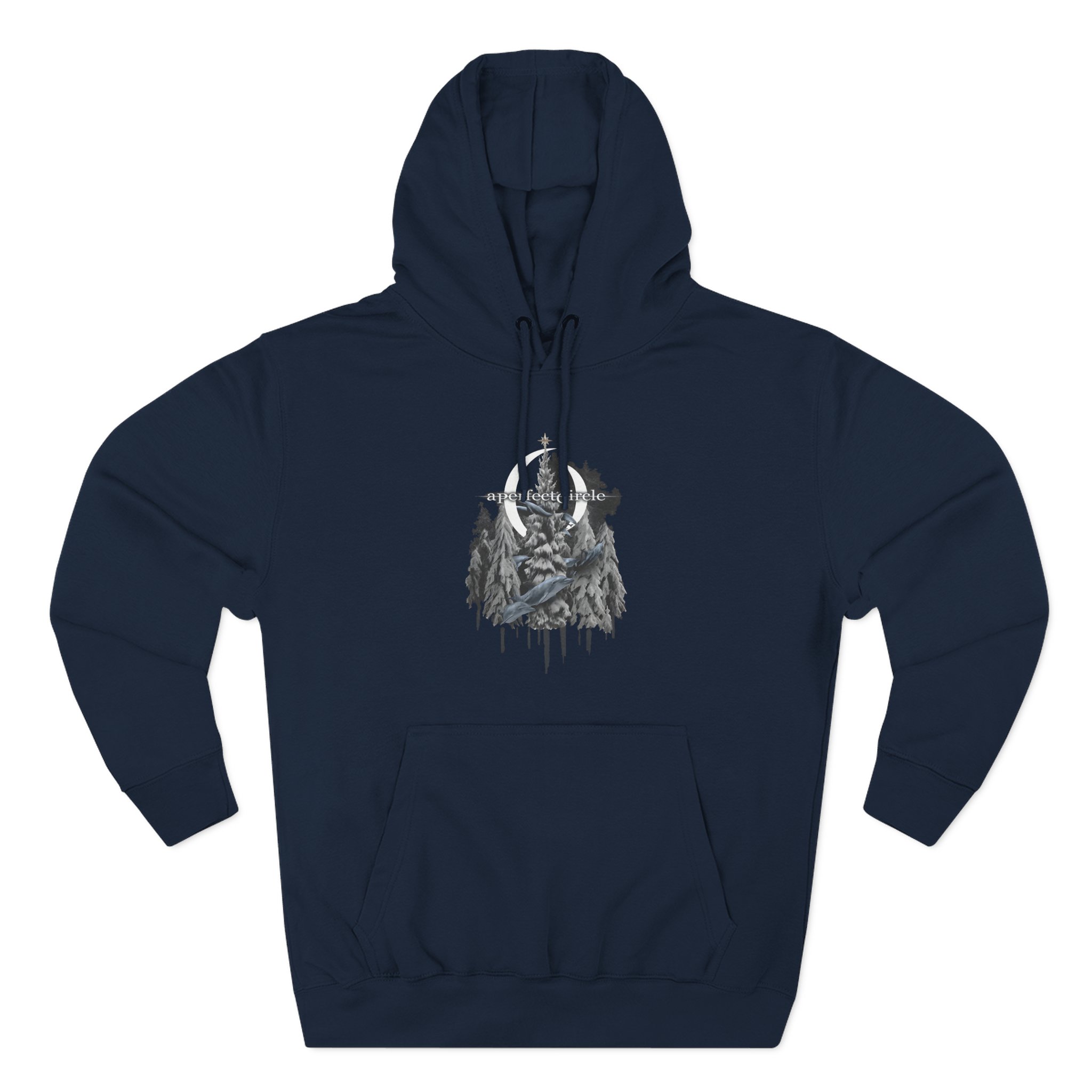 A Perfect Circle Frosty Dolphin & Snow Three-Panel Fleece Hoodie