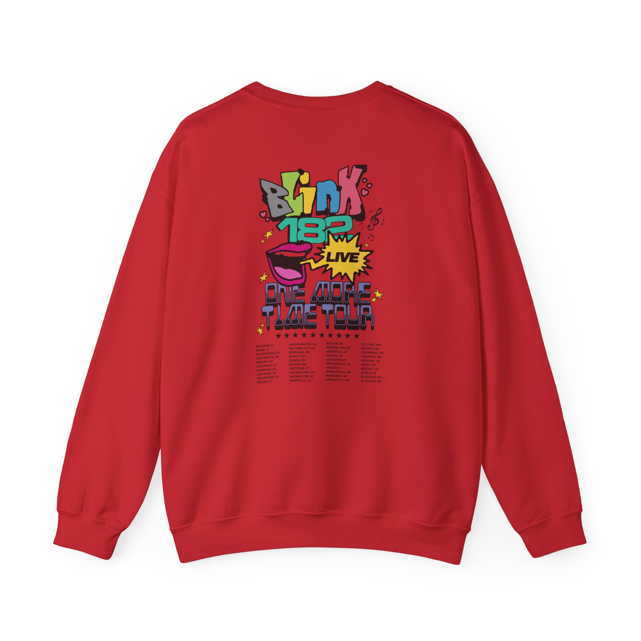 Blink 182 One More Time Tour Unisex Heavy Blendâ„¢ Crewneck Sweatshirt