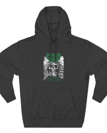 Power Trip Silence Three-Panel Fleece Hoodie