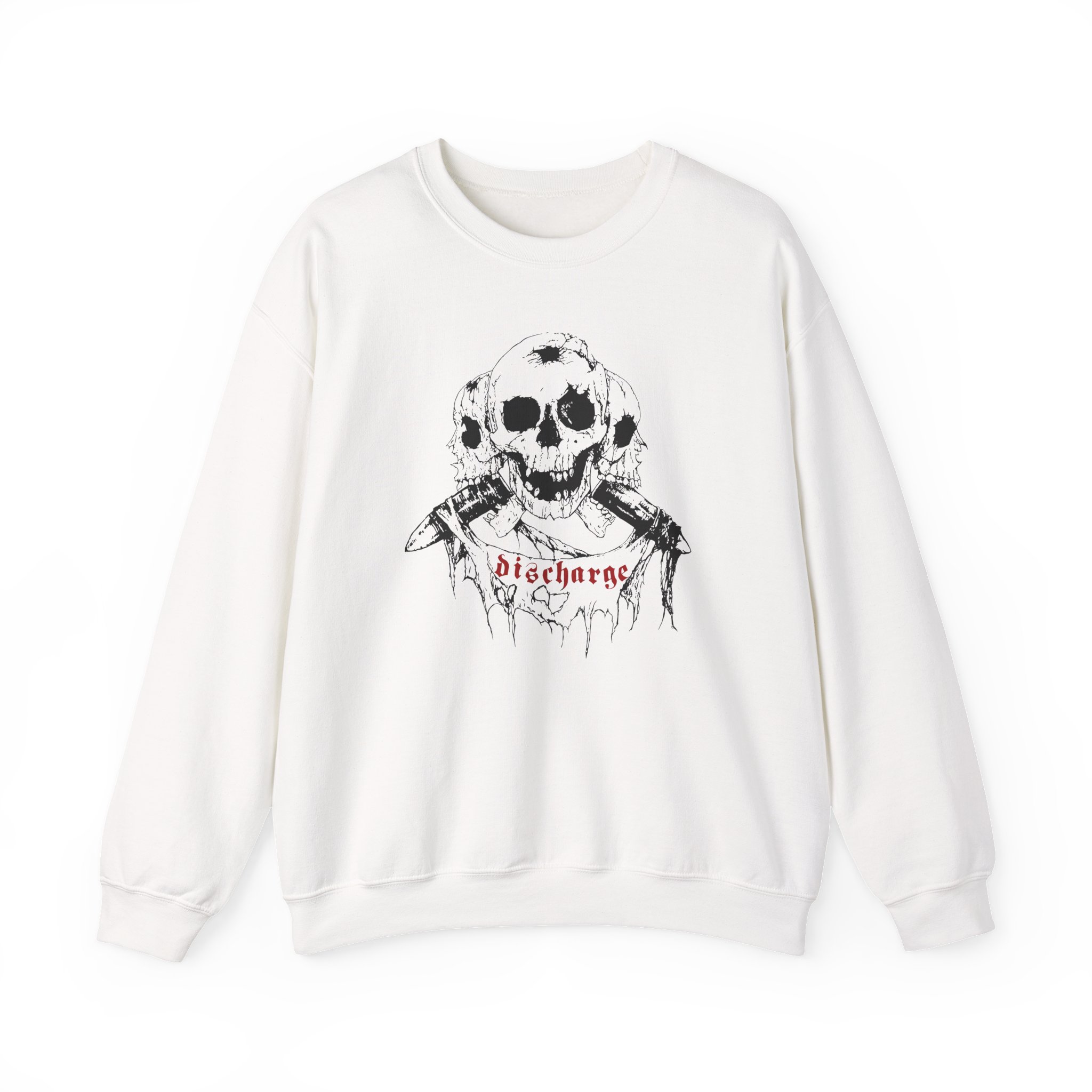 Discharge Three Skulls Unisex Heavy Blendâ„¢ Crewneck Sweatshirt