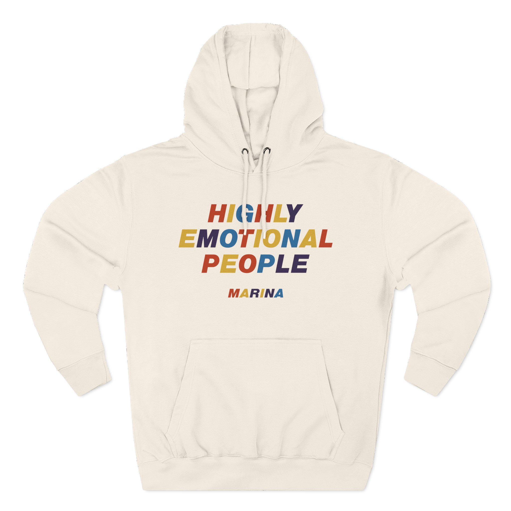Marina Highly Emotional People Three-Panel Fleece Hoodie