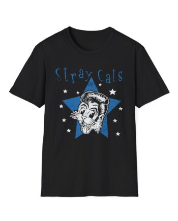 Stray Cats Star Cat Unisex Softstyle T-Shirt
