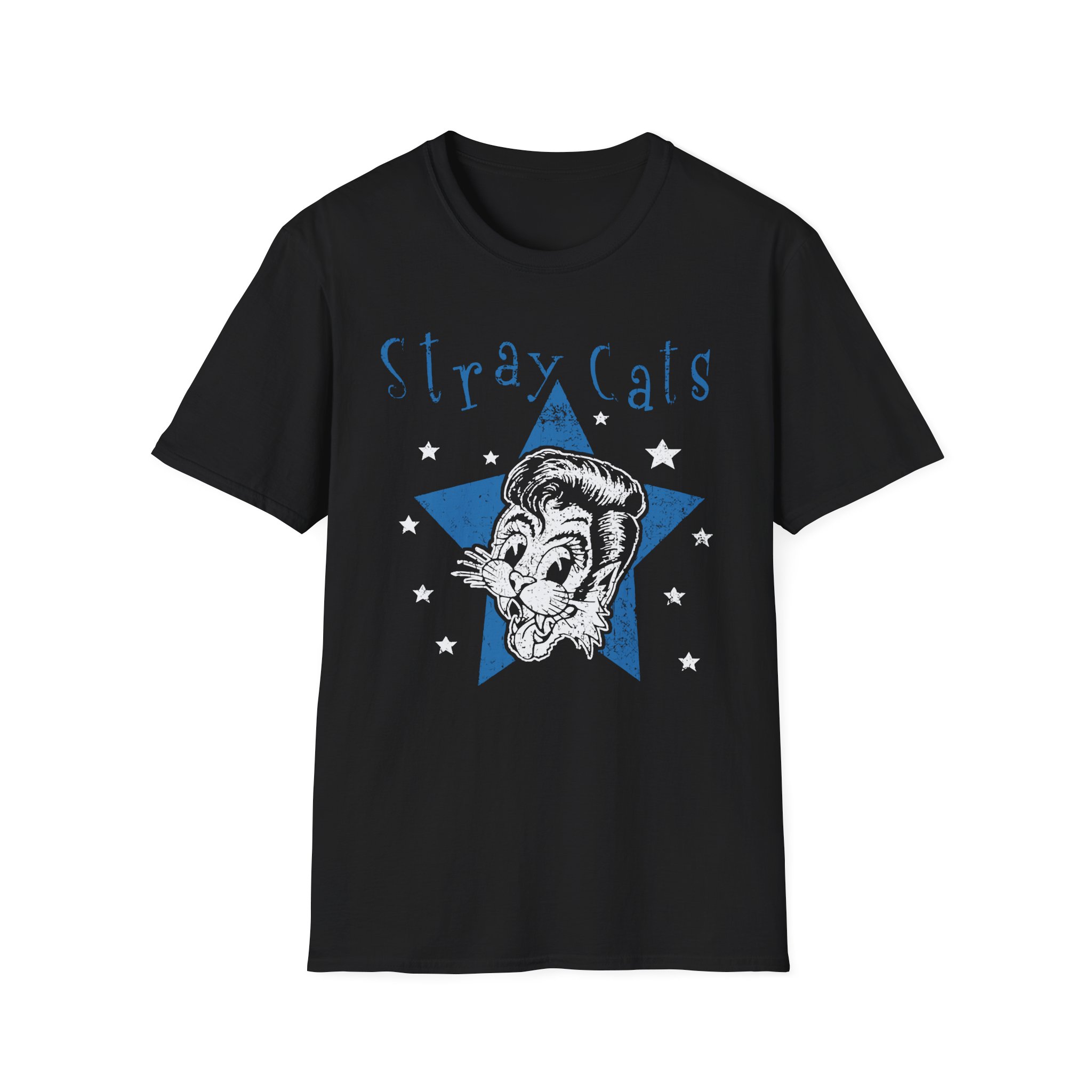 Stray Cats Star Cat Unisex Softstyle T-Shirt