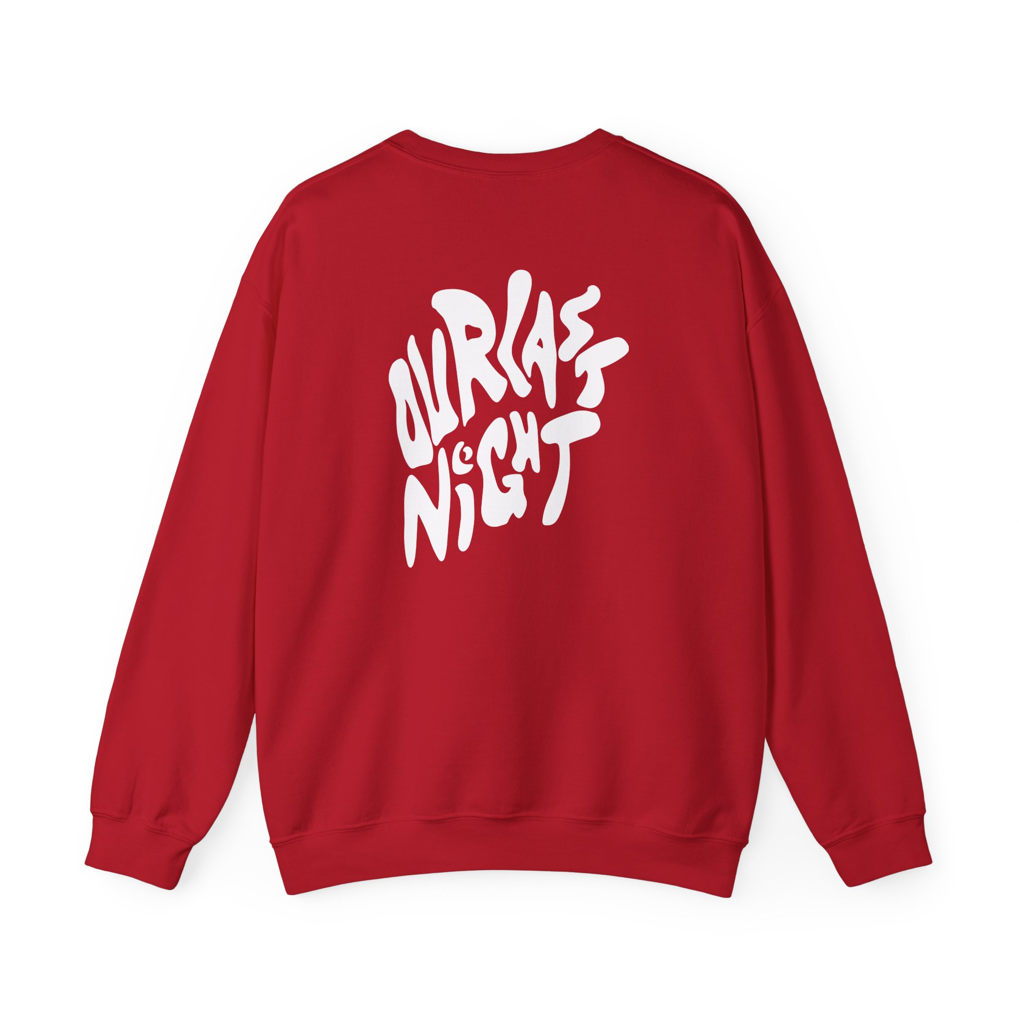 Our Last Night Black Swirl Text Unisex Heavy Blendâ„¢ Crewneck Sweatshirt