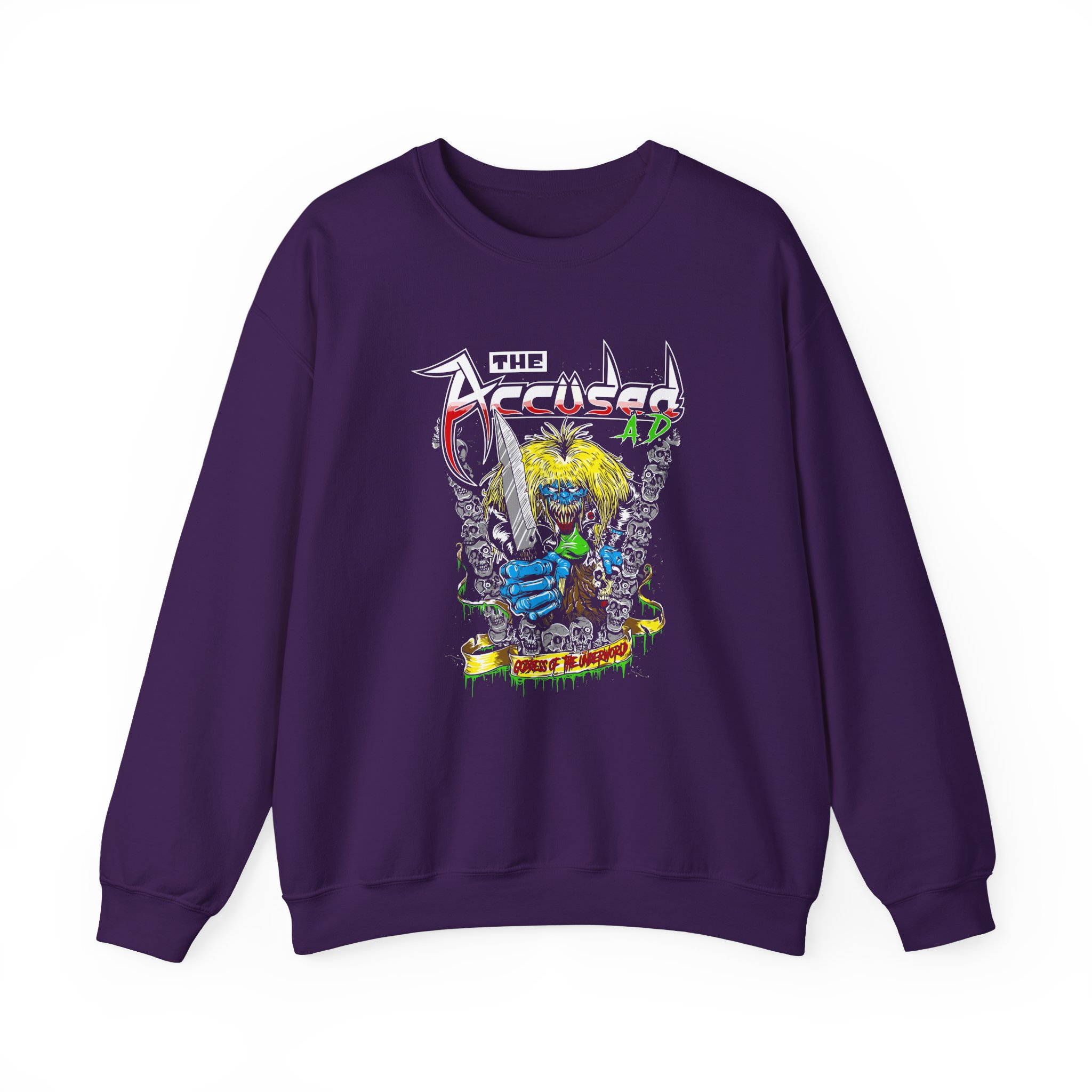 Accused Ad Goddess of the Underworld Unisex Heavy Blendâ„¢ Crewneck Sweatshirt