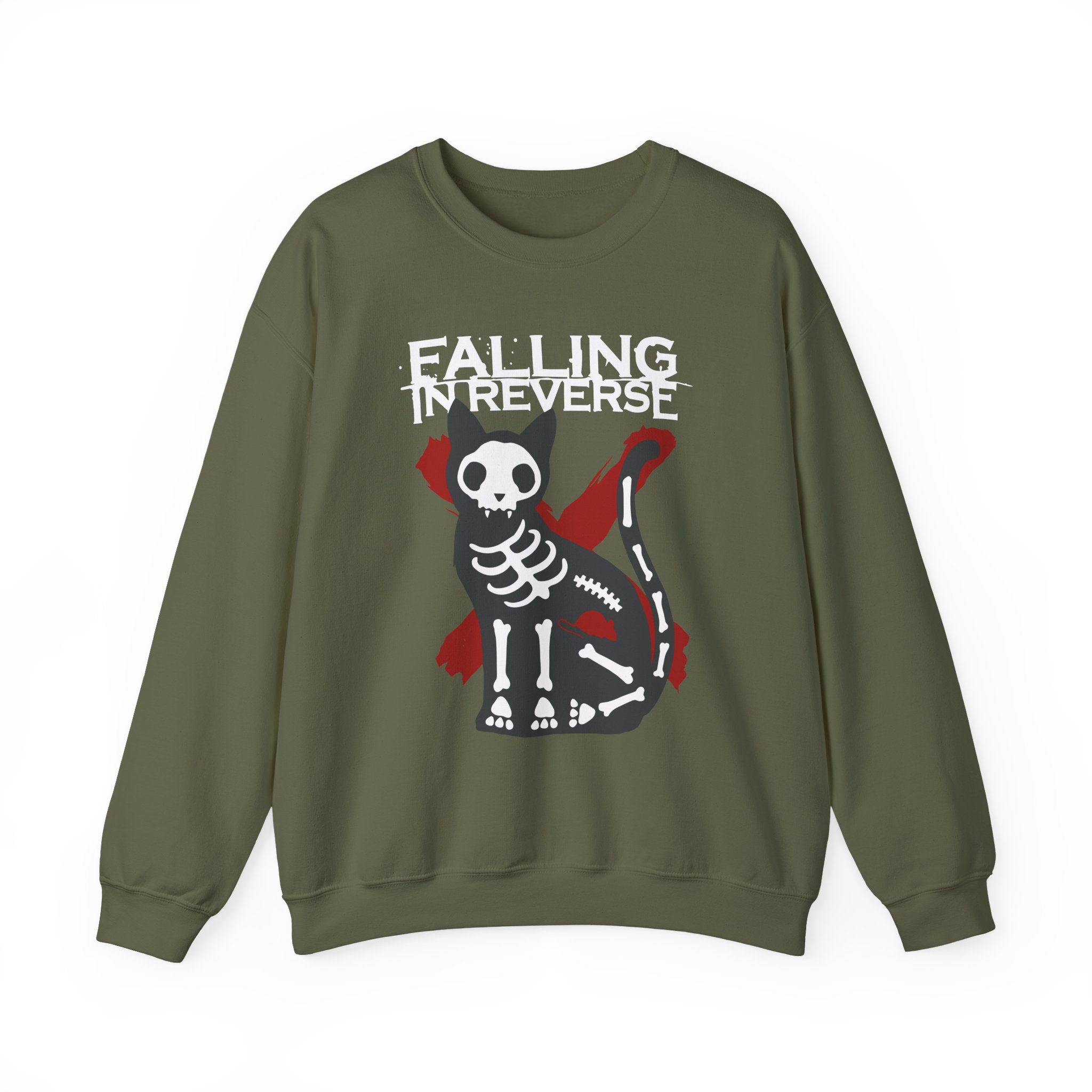 Falling in Reverse X-Ray Cat Unisex Heavy Blendâ„¢ Crewneck Sweatshirt