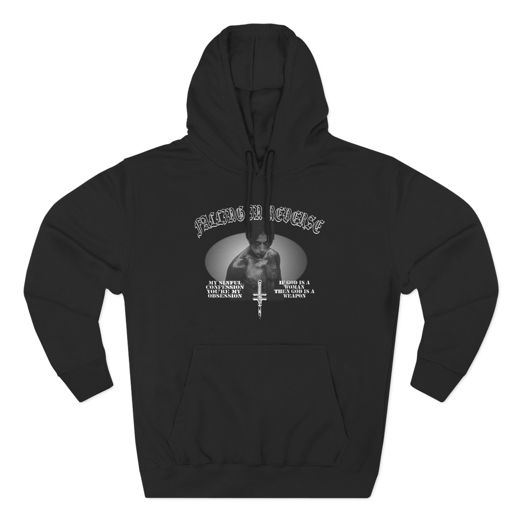 Falling in Reverse Dagger Three-Panel Fleece Hoodie
