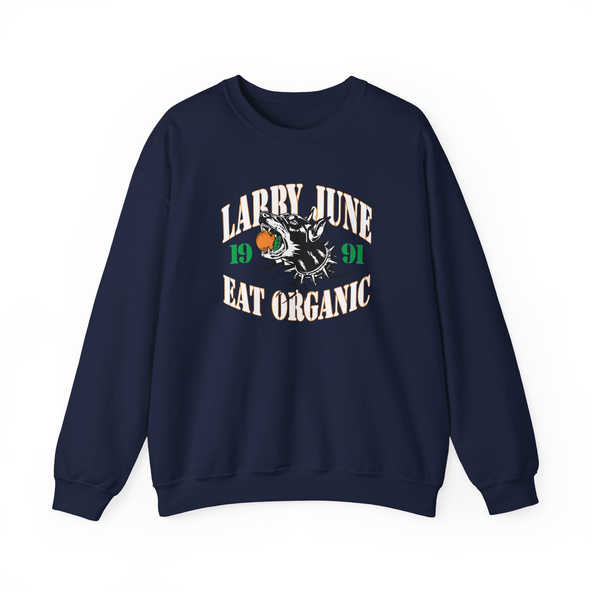 Larry June Eat Organic Unisex Heavy Blendâ„¢ Crewneck Sweatshirt