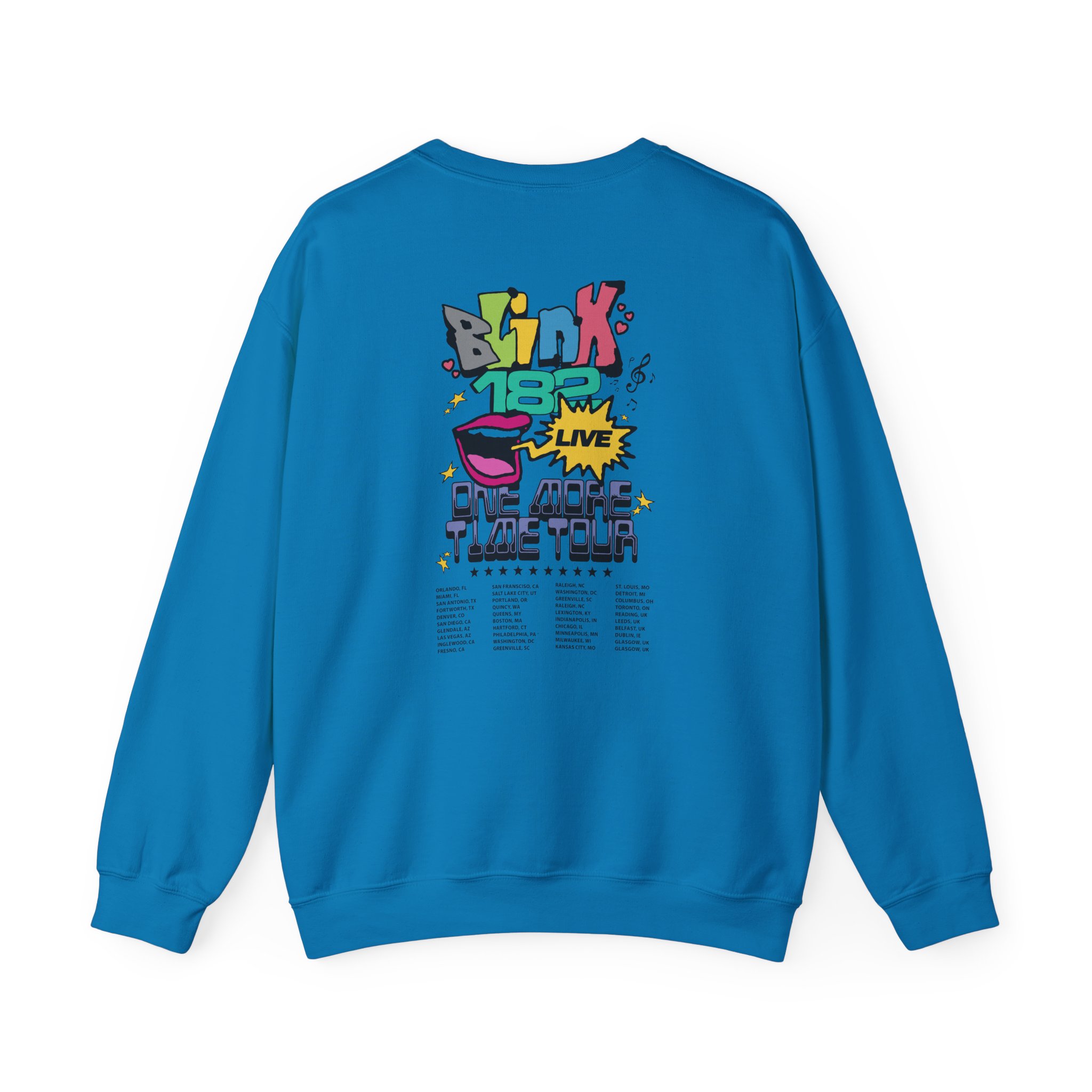 Blink 182 One More Time Tour Unisex Heavy Blendâ„¢ Crewneck Sweatshirt