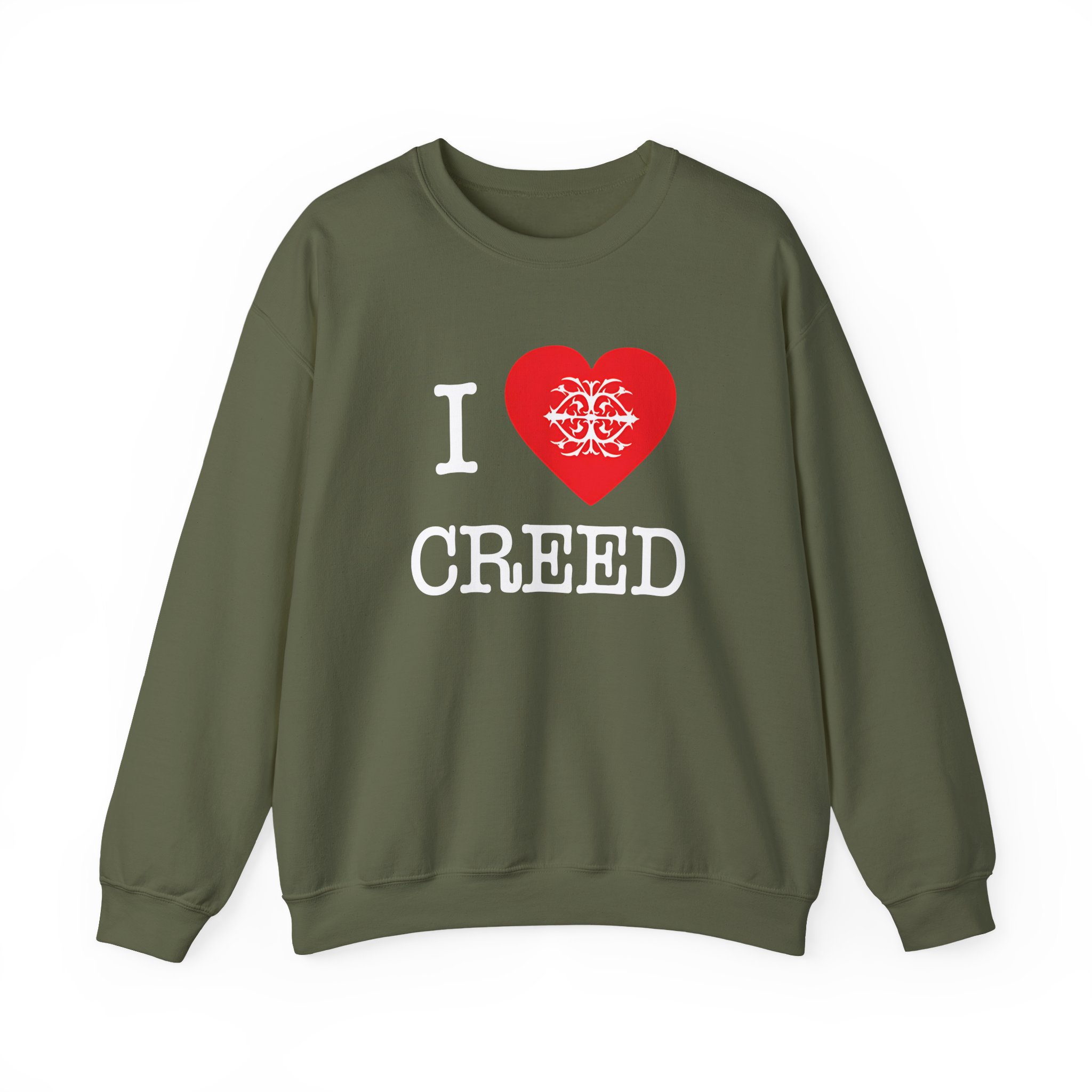 Creed, I Heart Creed Unisex Heavy Blendâ„¢ Crewneck Sweatshirt