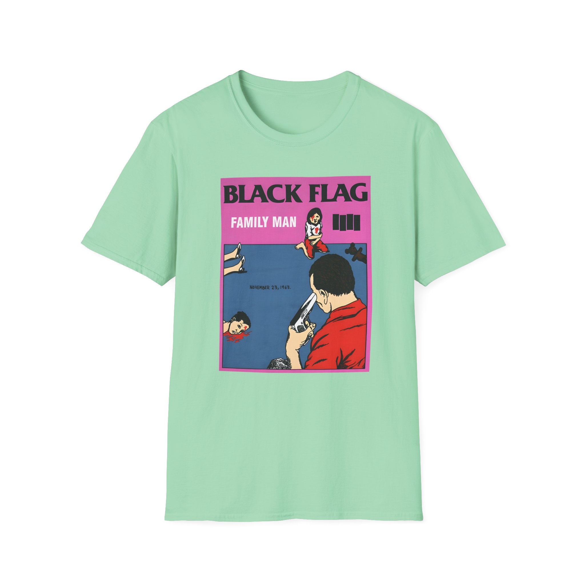 Black Flag Family Man Unisex Softstyle T-Shirt