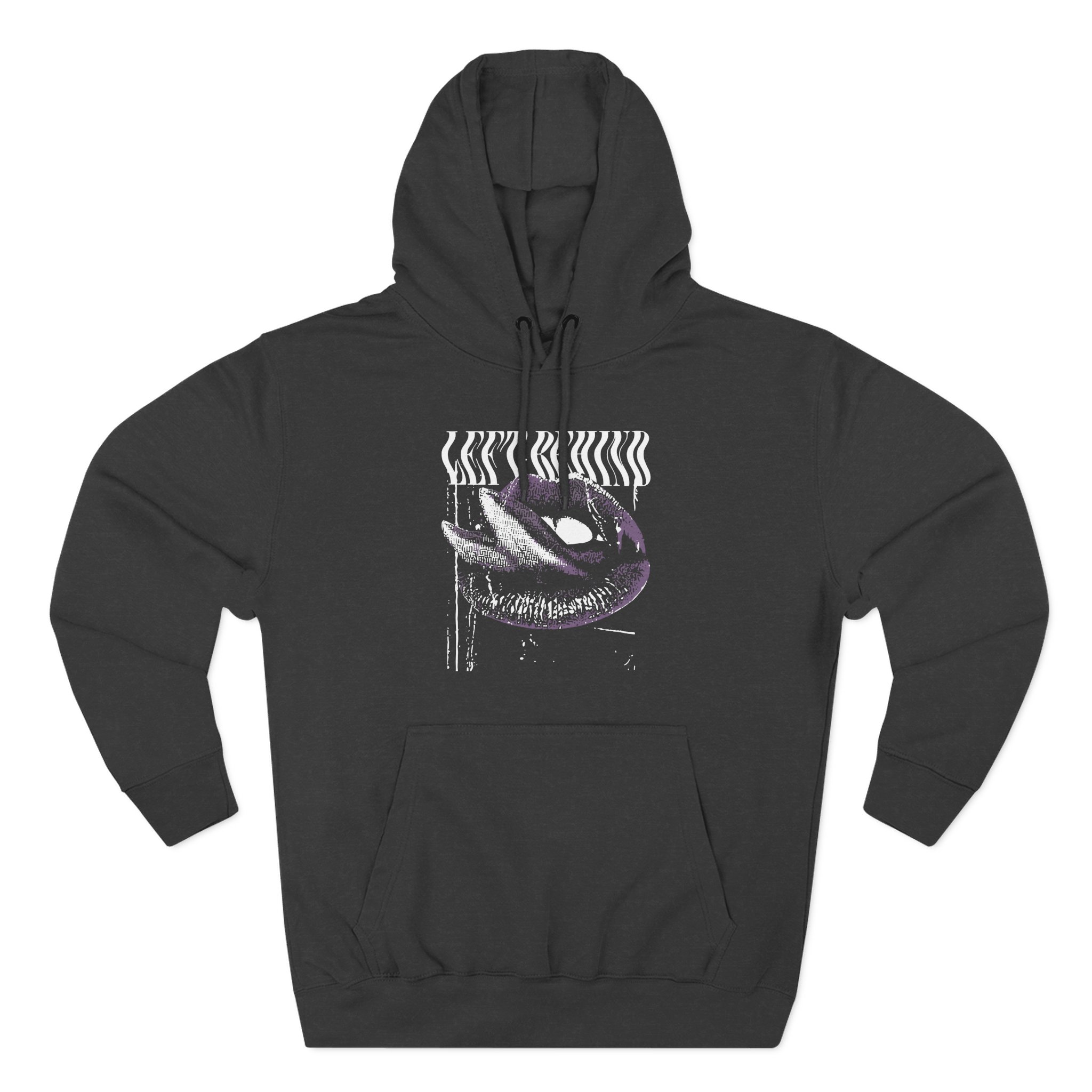 Left Behind Split Tongue Three-Panel Fleece Hoodie