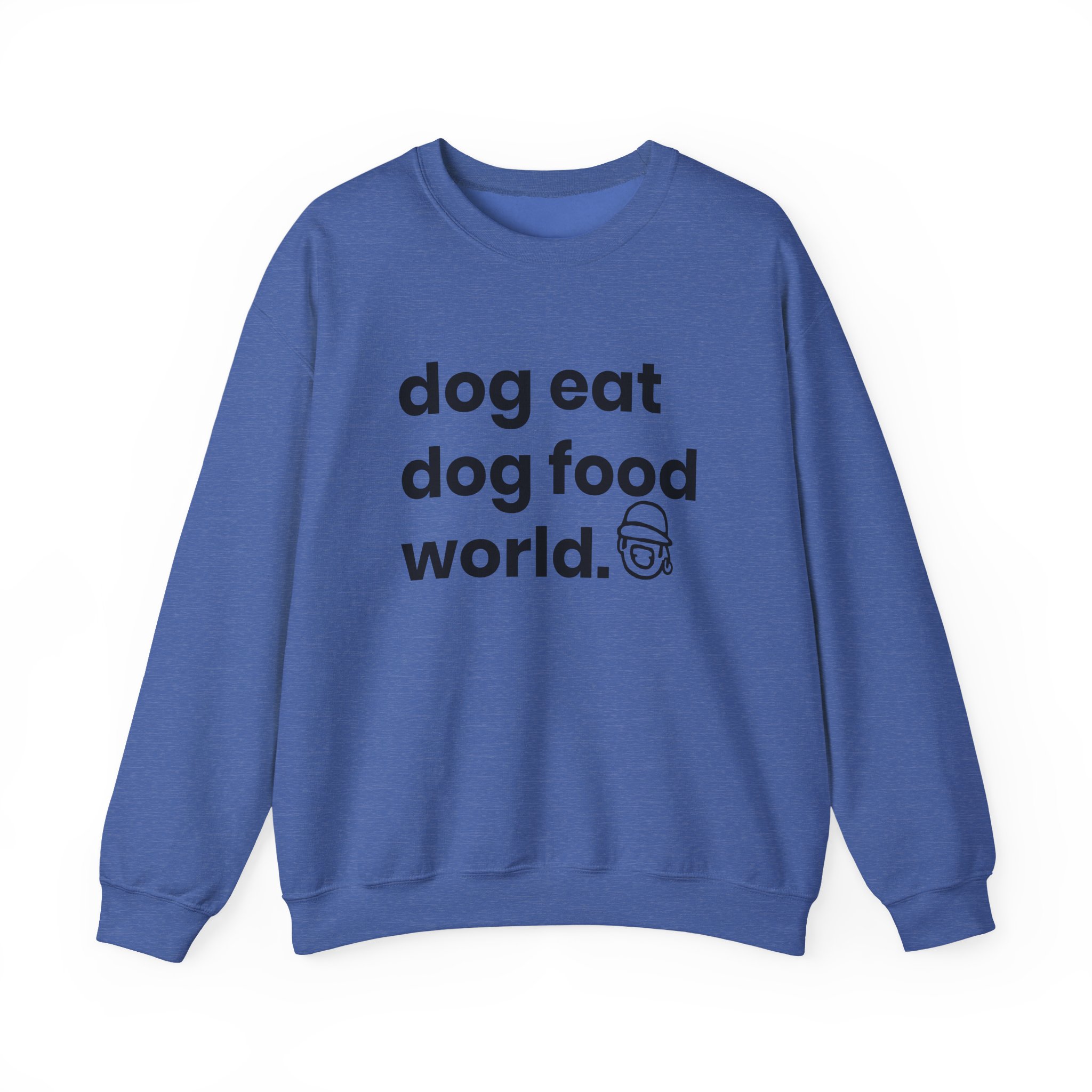 Niko B Dog Eat Dog Food World Unisex Heavy Blend Crewneck Sweatshirt