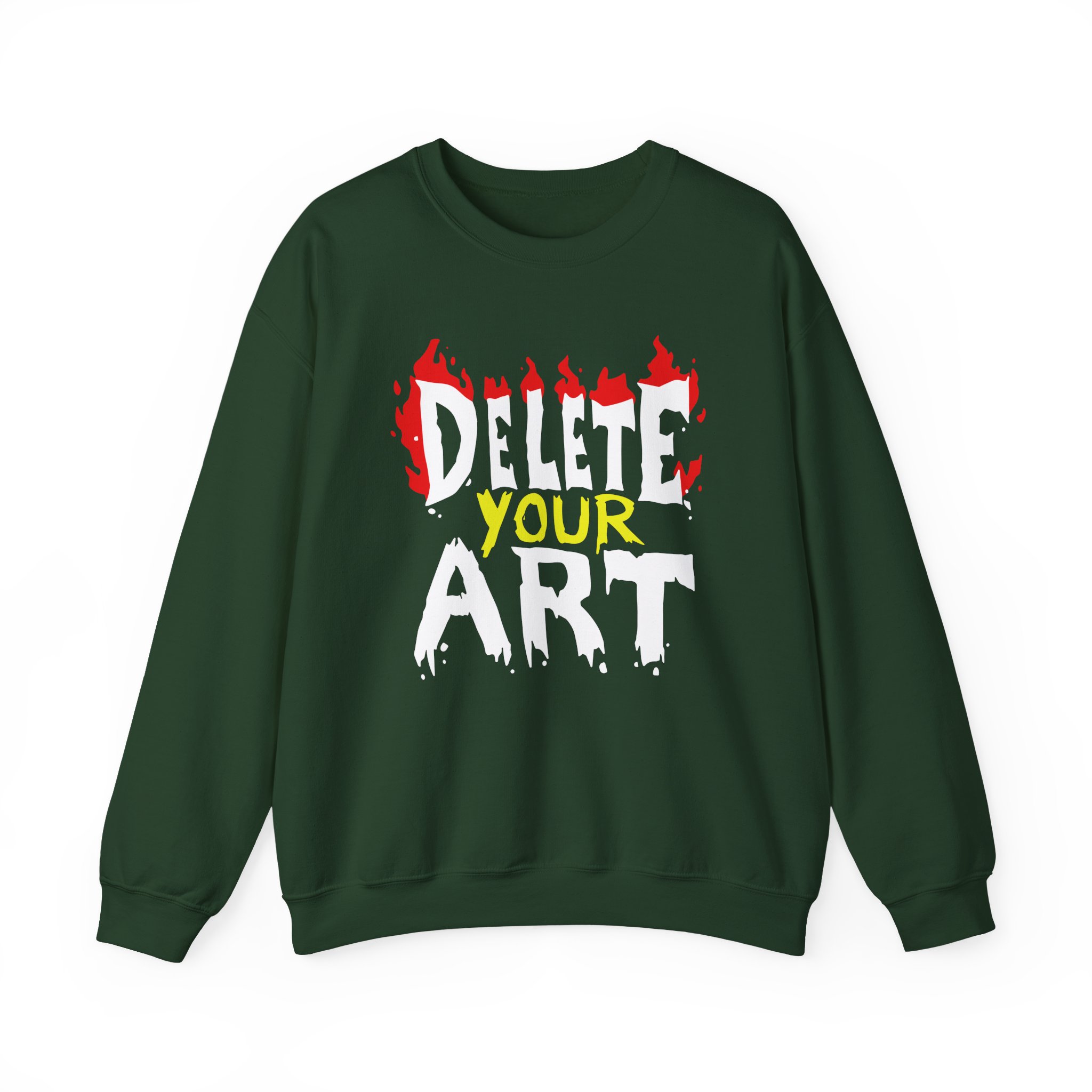 Drawfee Delete Your Art Unisex Heavy Blendâ„¢ Crewneck Sweatshirt