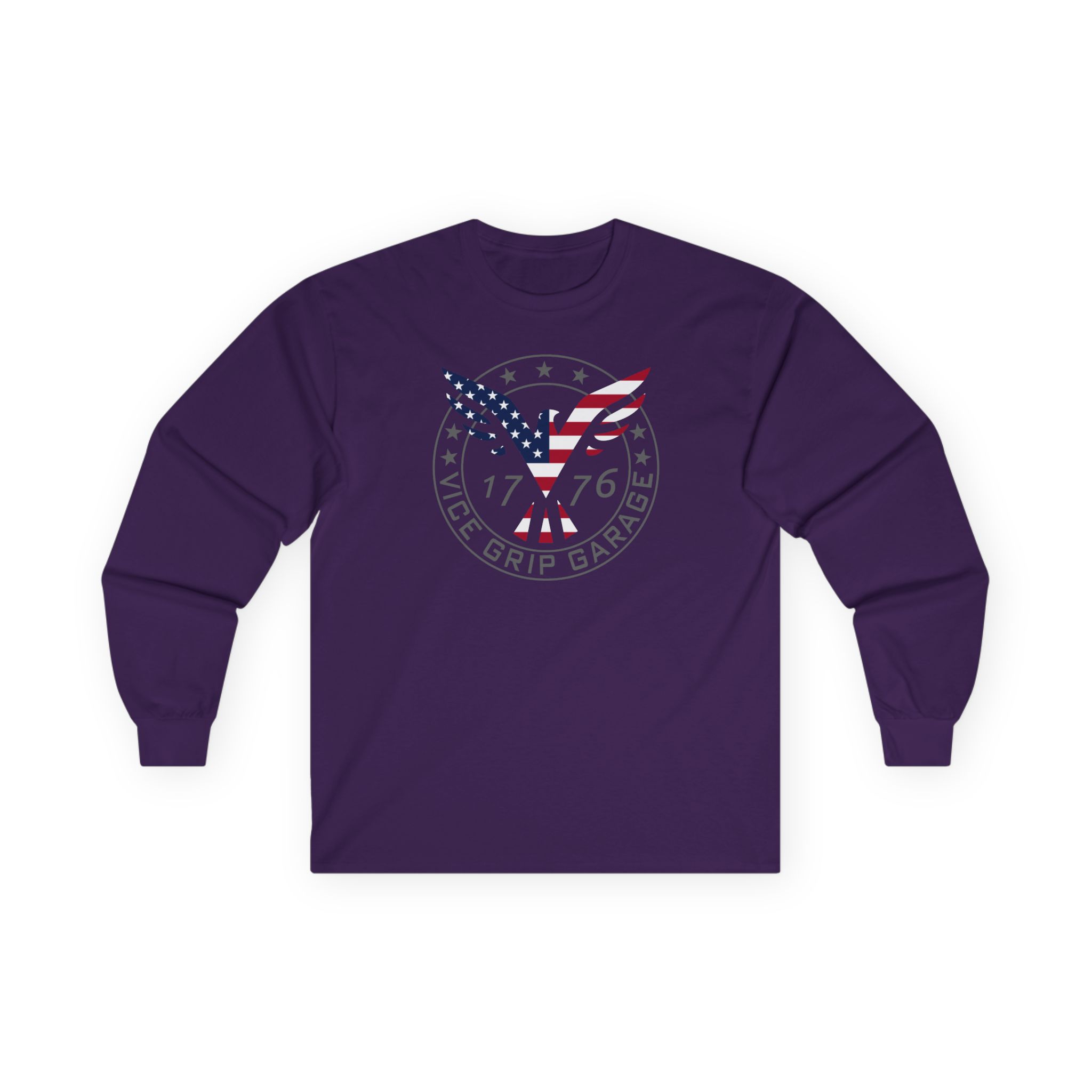 Vicegripgarage Patriotic Flying Eagle Unisex Ultra Cotton Long Sleeve Tee