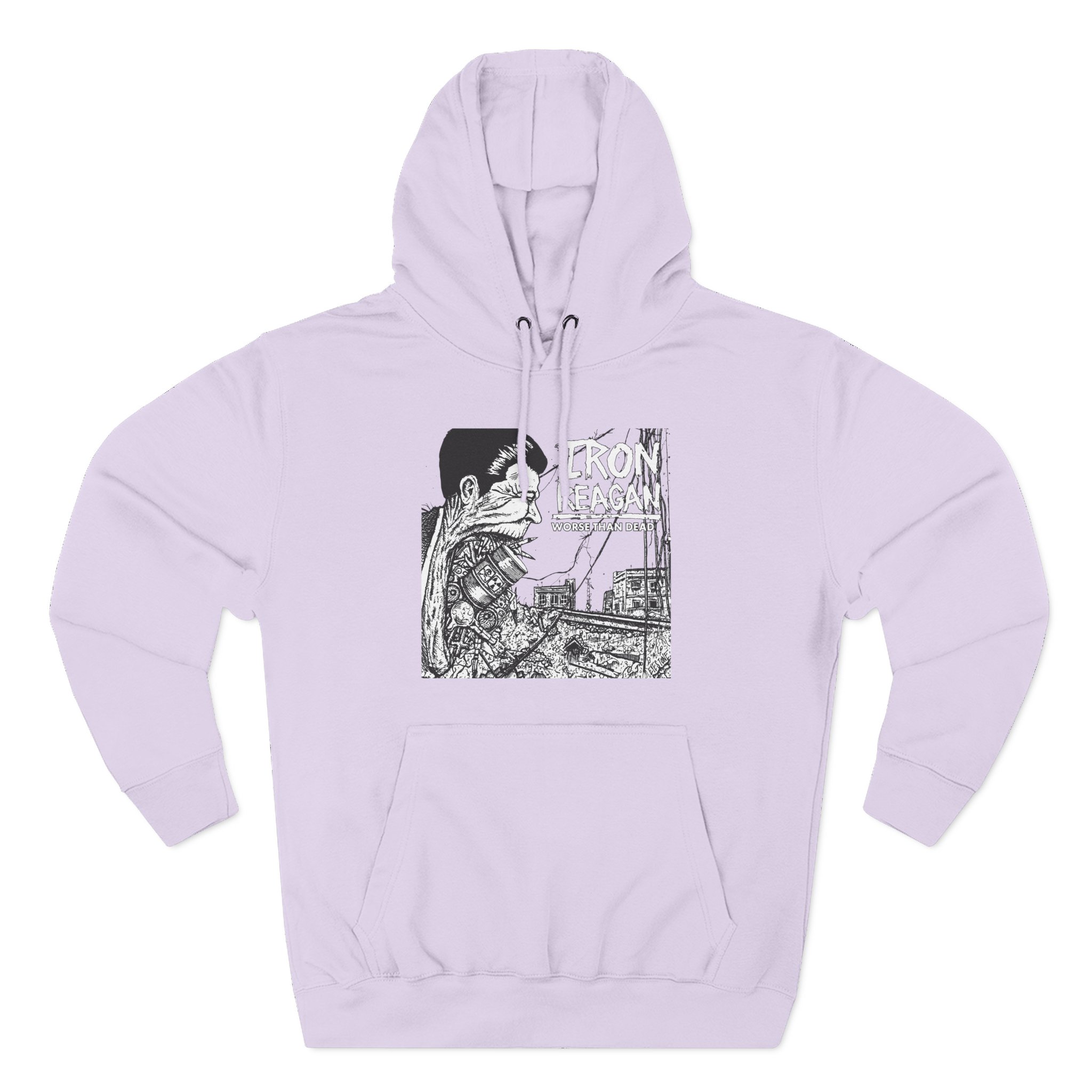 Iron Reagan Worse Than Dead Three-Panel Fleece Hoodie