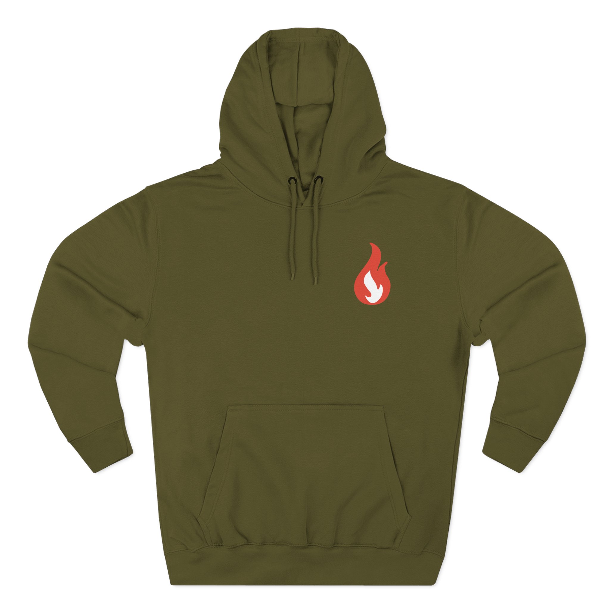 Like Moths to Flames Three-Panel Fleece Hoodie