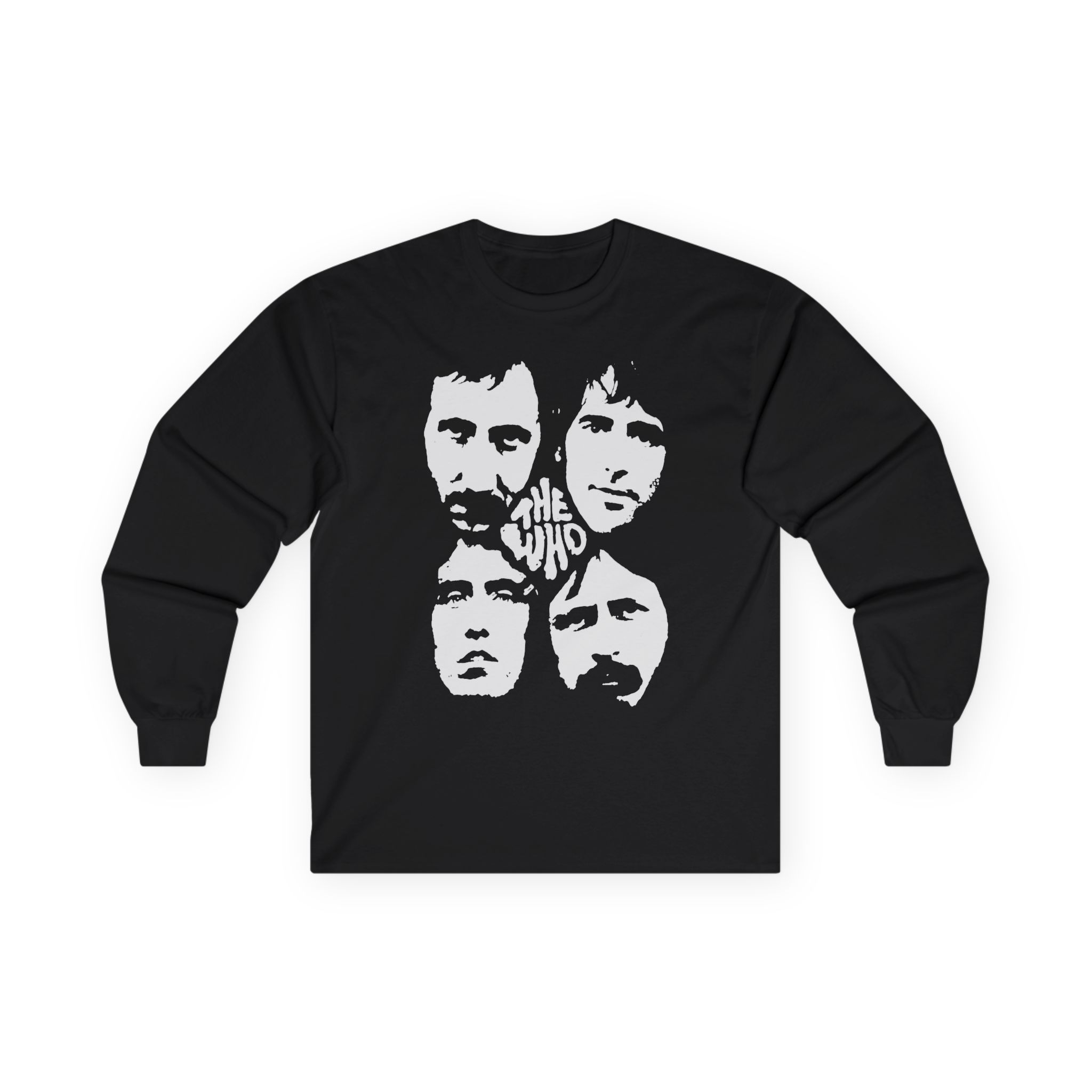 TW Distressed Four Faces Unisex Ultra Cotton Long Sleeve Tee