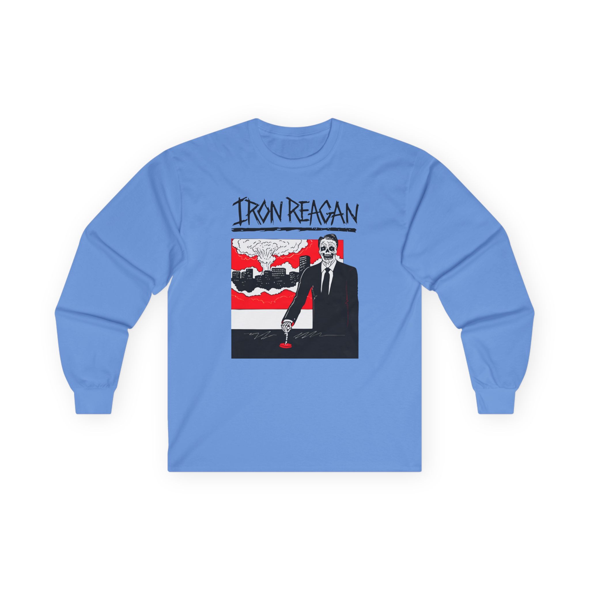 Iron Reagan Finger On The Button Unisex Ultra Cotton Long Sleeve Tee