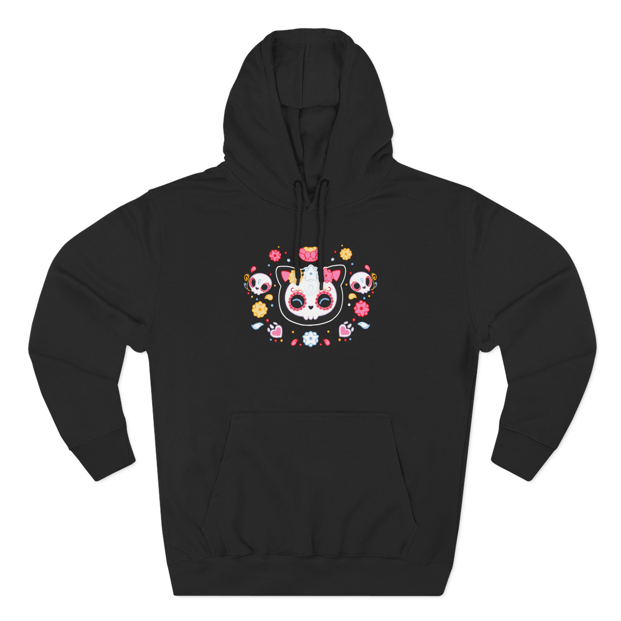 Aphmau Sugar Skull Cat Three-Panel Fleece Hoodie