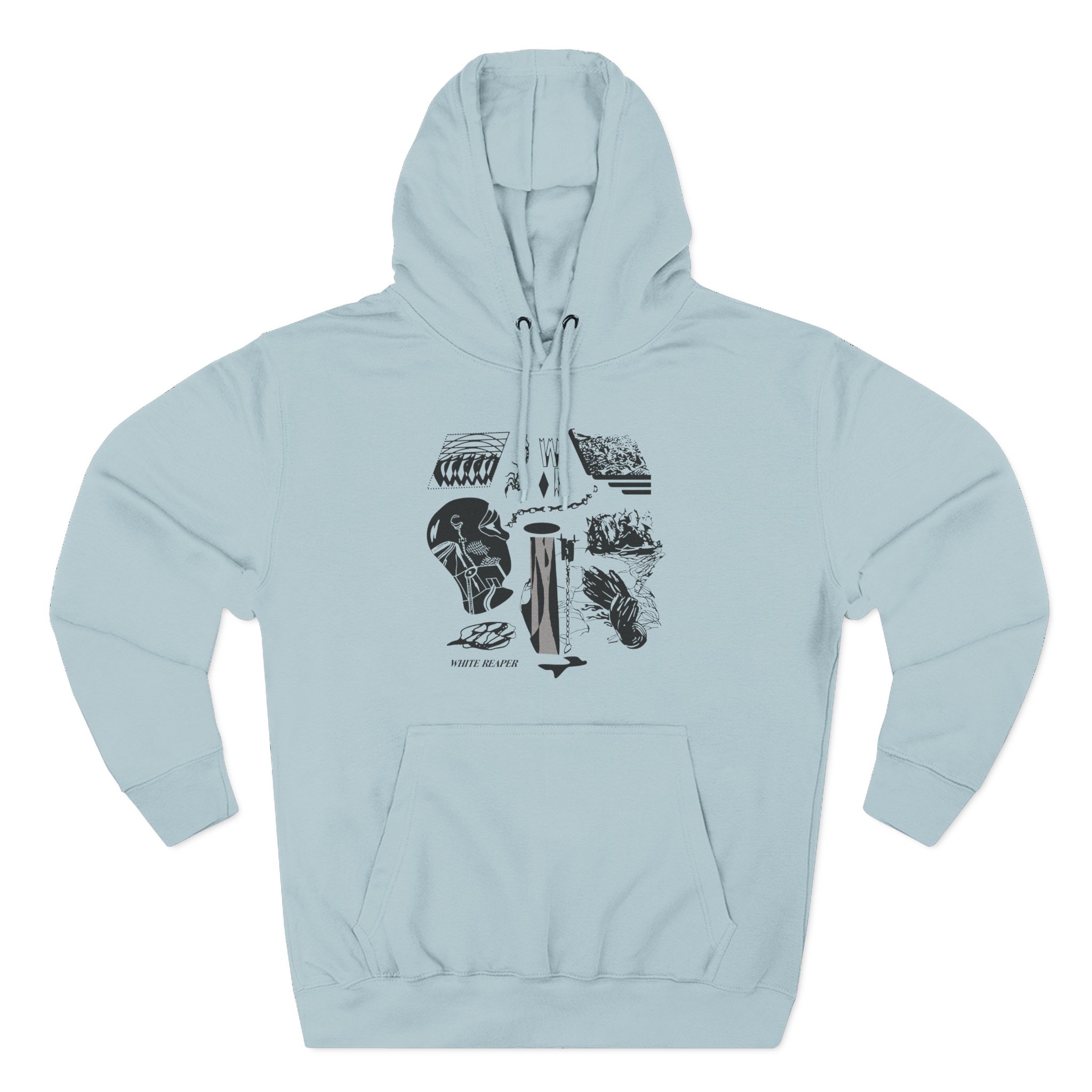 White Reaper Three-Panel Fleece Hoodie