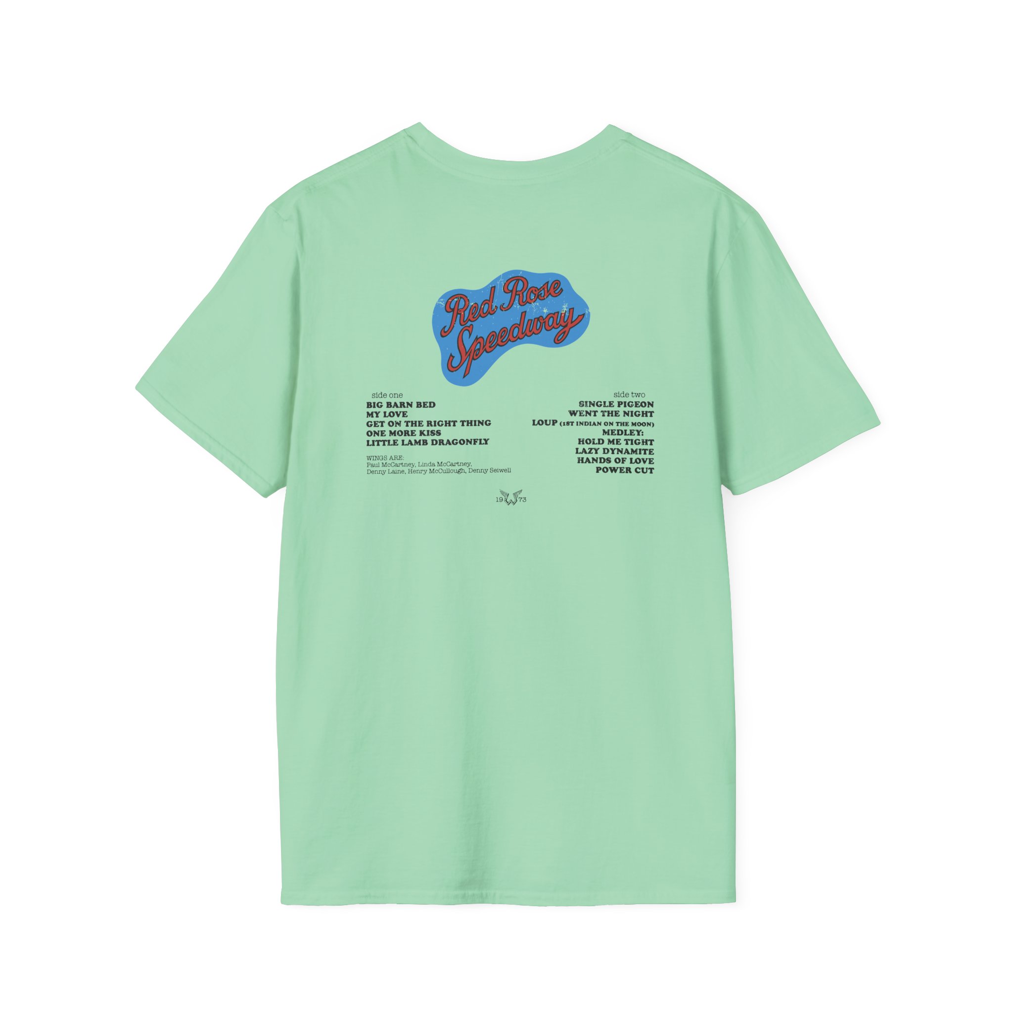 Wings Red Rose Unisex Softstyle T-Shirt