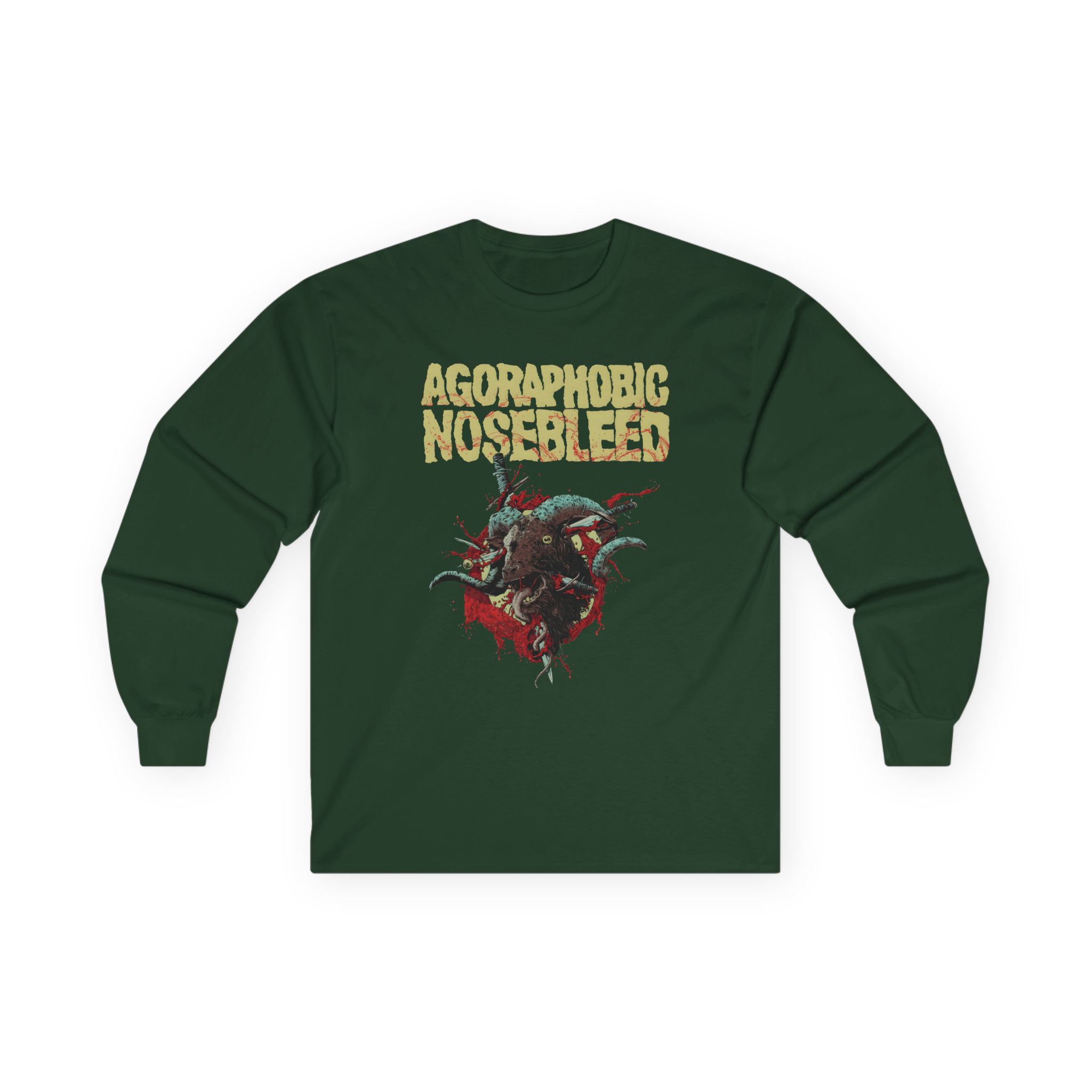 Agoraphobic Nosebleed Goat Head Unisex Ultra Cotton Long Sleeve Tee