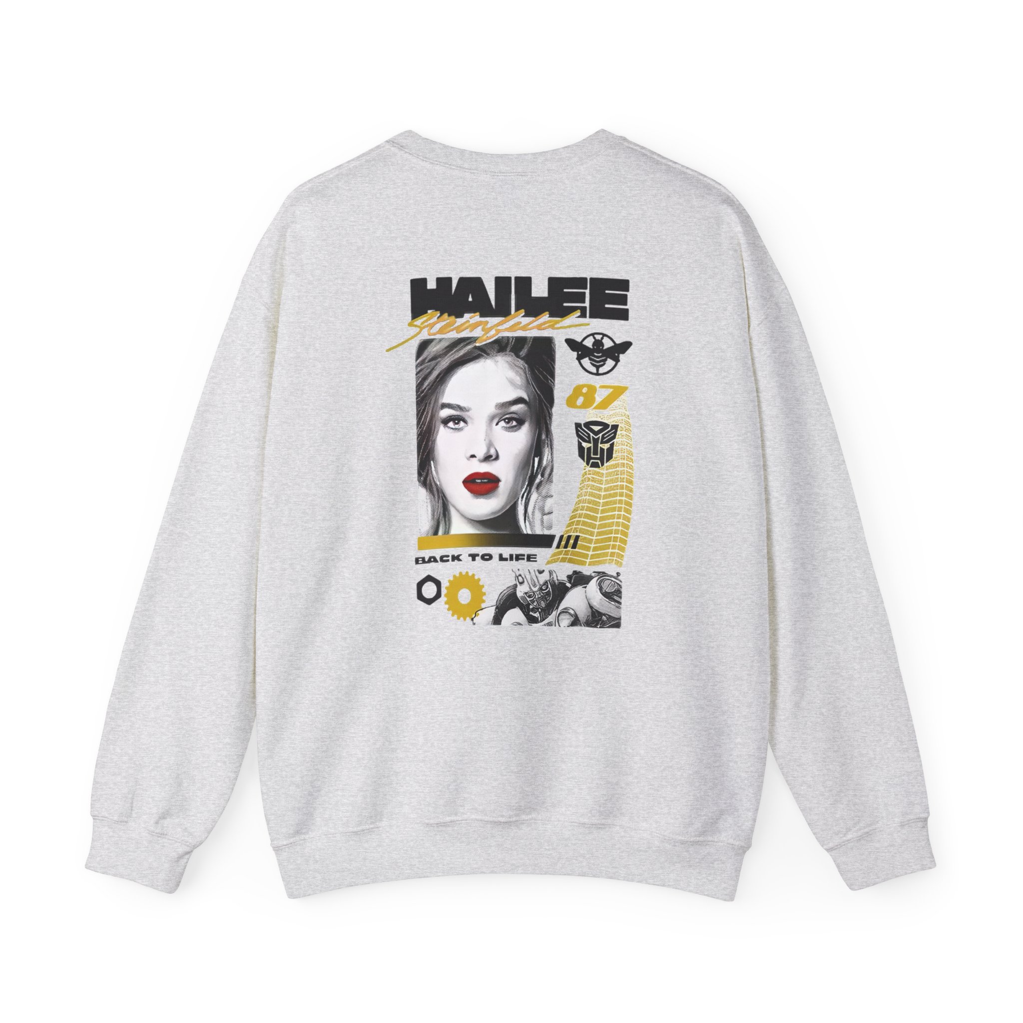 Hailee Steinfeld Bumblebee Moto Unisex Heavy Blendâ„¢ Crewneck Sweatshirt
