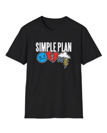 Simple Plan 3 Icons Logo Unisex Softstyle T-Shirt