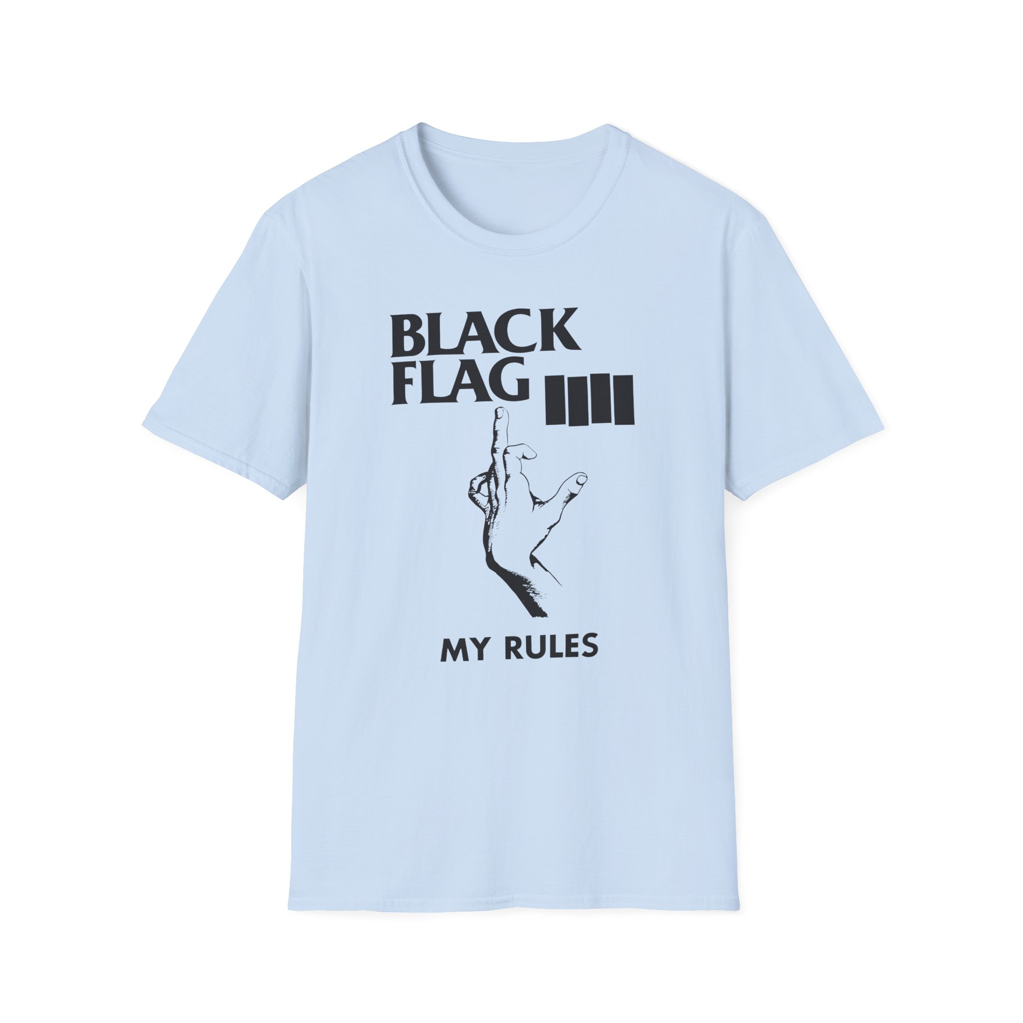 Black Flag My Rules Unisex Softstyle T-Shirt