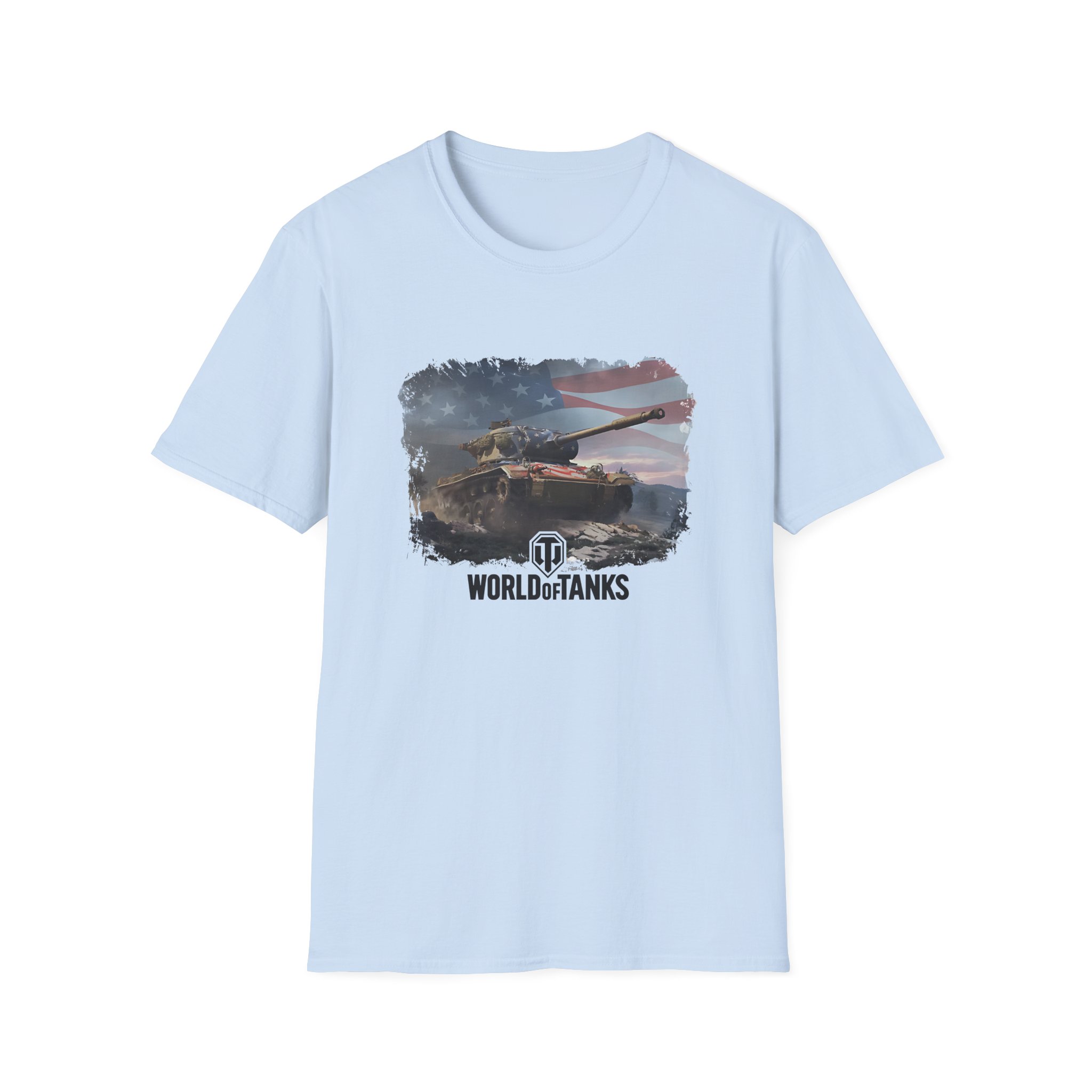 World of Tank Wot July 4th T78 Unisex Softstyle T-Shirt