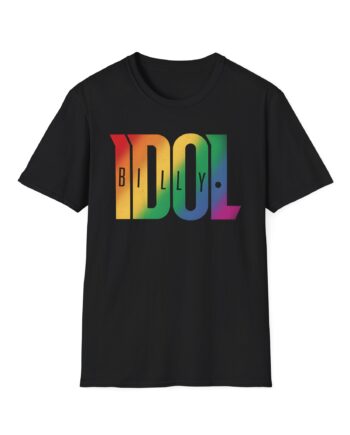 Billy Idol Black Rainbow Logo Unisex Softstyle T-Shirt