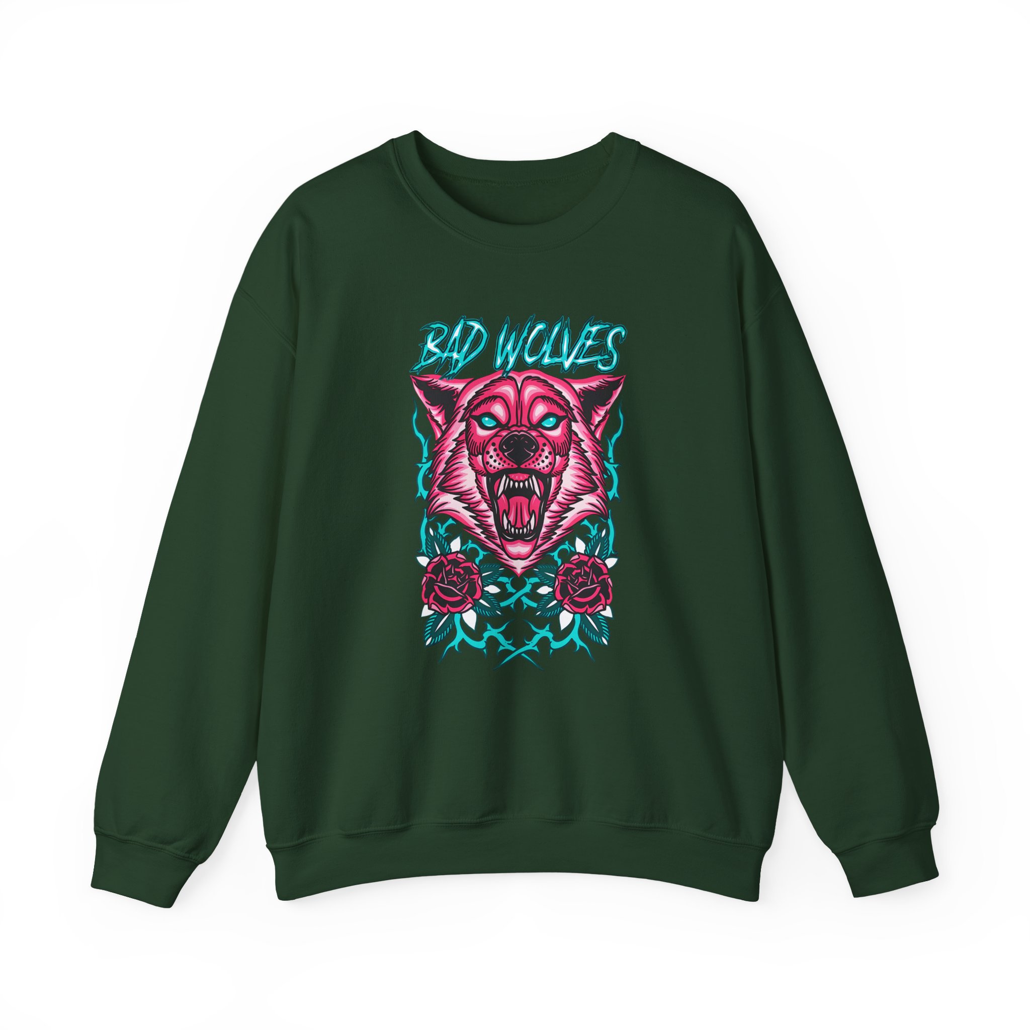 Bad Wolves Wolf in Vines Unisex Heavy Blendâ„¢ Crewneck Sweatshirt