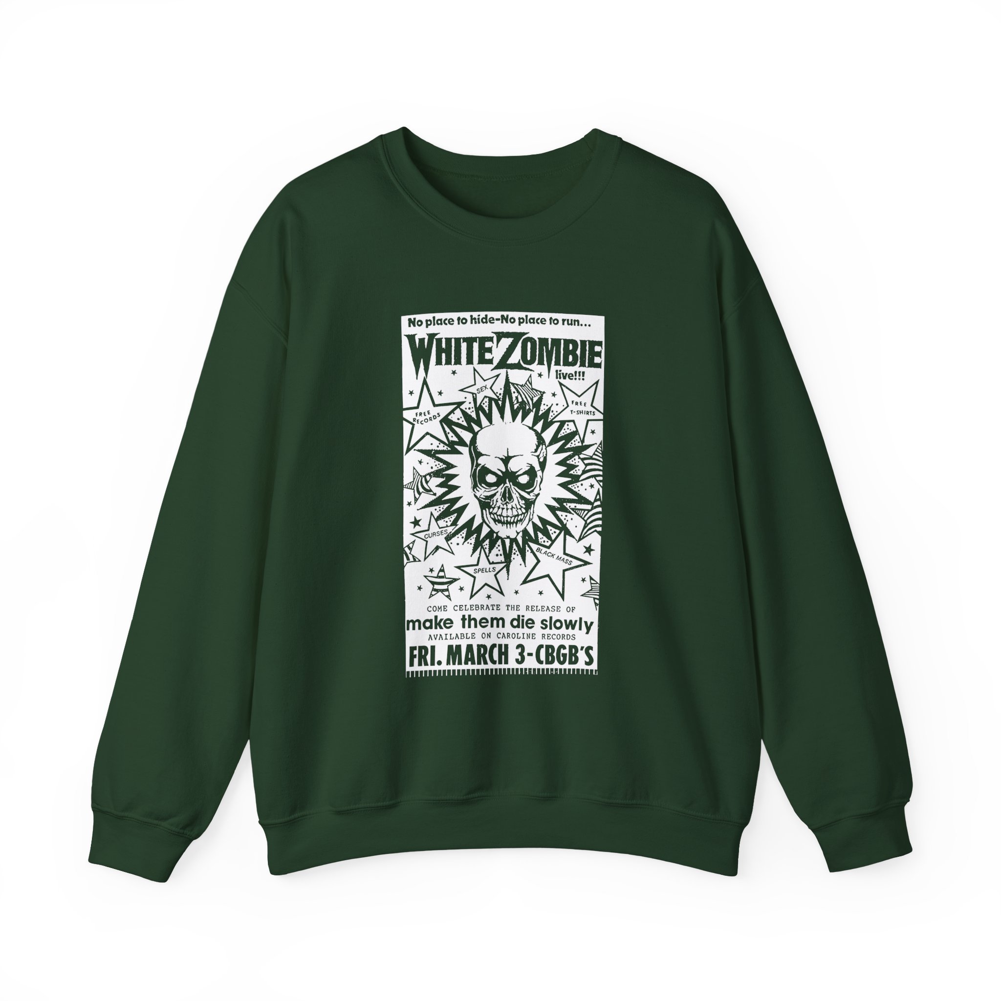 White Zombie Cbgb Poster Unisex Heavy Blendâ„¢ Crewneck Sweatshirt