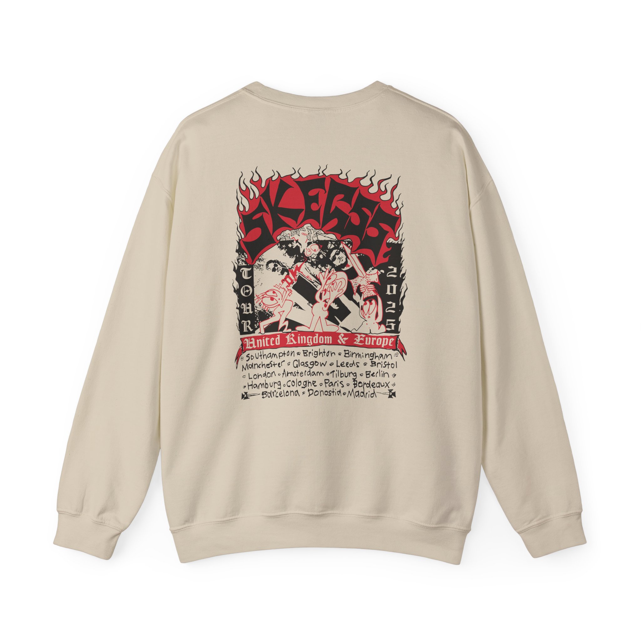 Skegss Uk Eu Tour 2025 Unisex Heavy Blendâ„¢ Crewneck Sweatshirt