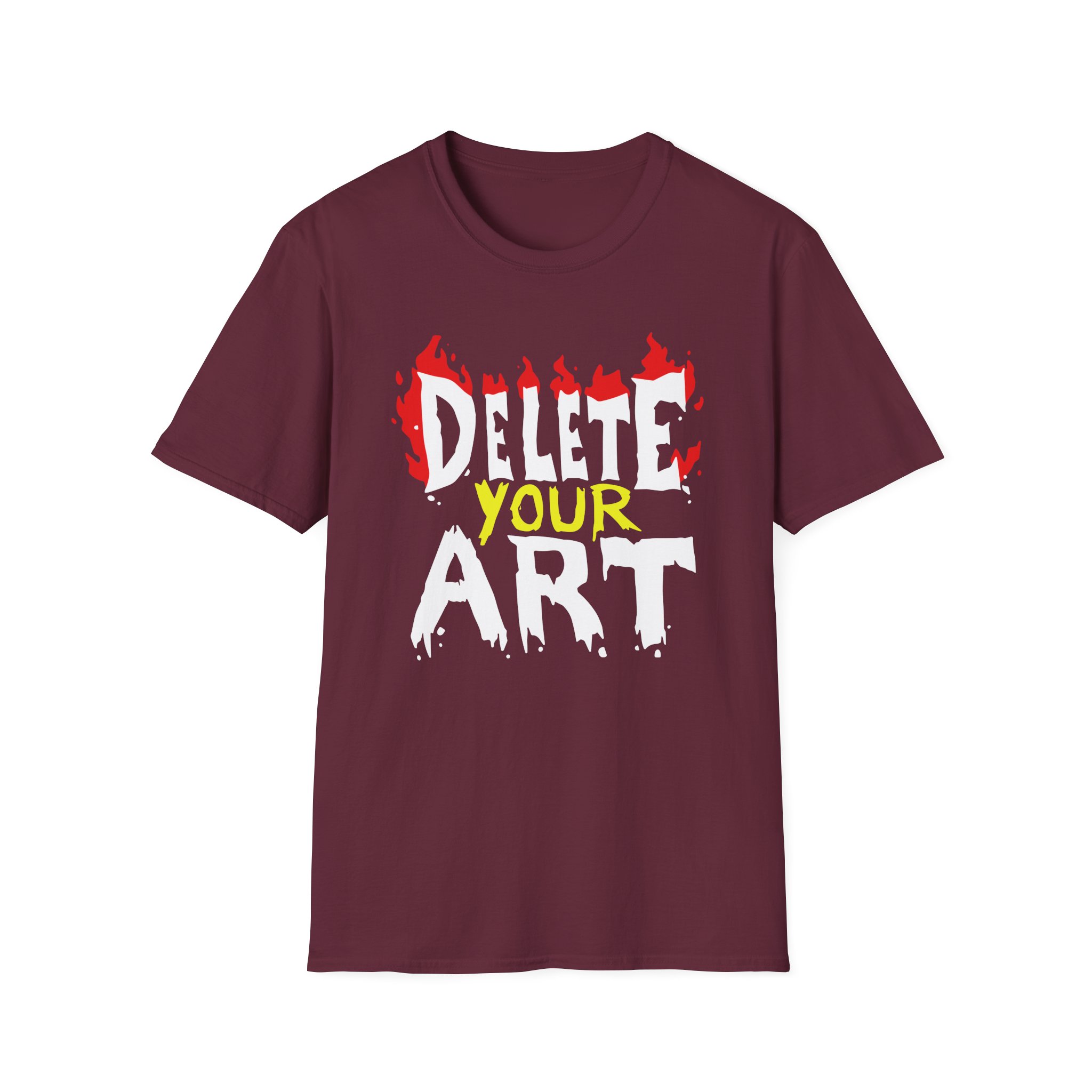 Drawfee Delete Your Art Unisex Softstyle T-Shirt