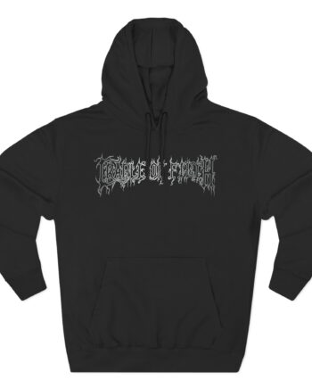 Cradle of Filth Silver Logo Three-Panel Fleece Hoodie