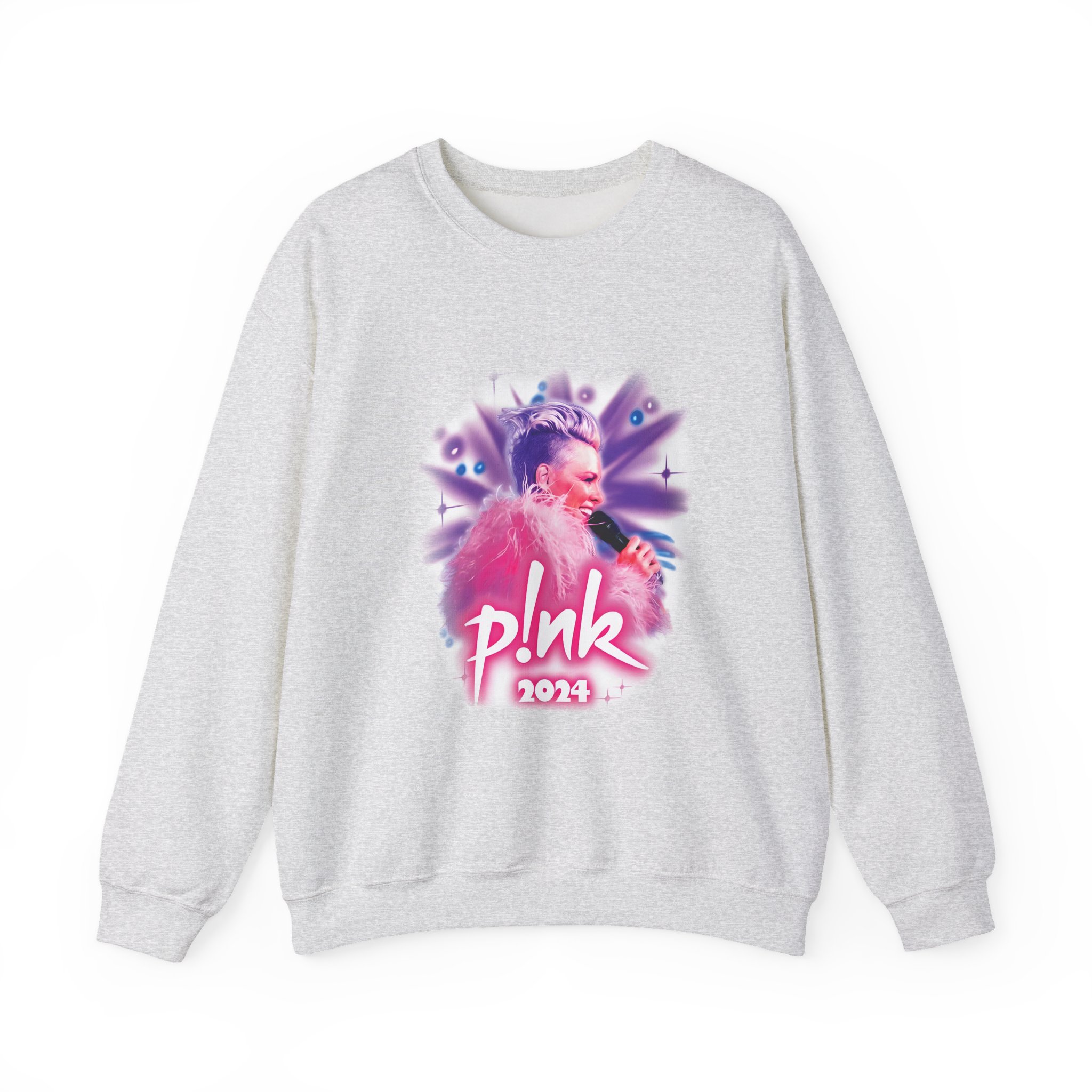 Pink Airbrushed 2024 Unisex Heavy Blendâ„¢ Crewneck Sweatshirt