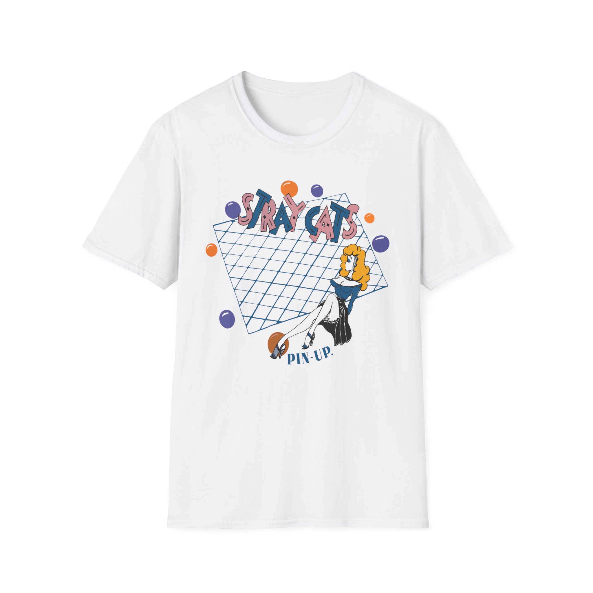 Stray Cats Pin Up Unisex Softstyle T-Shirt