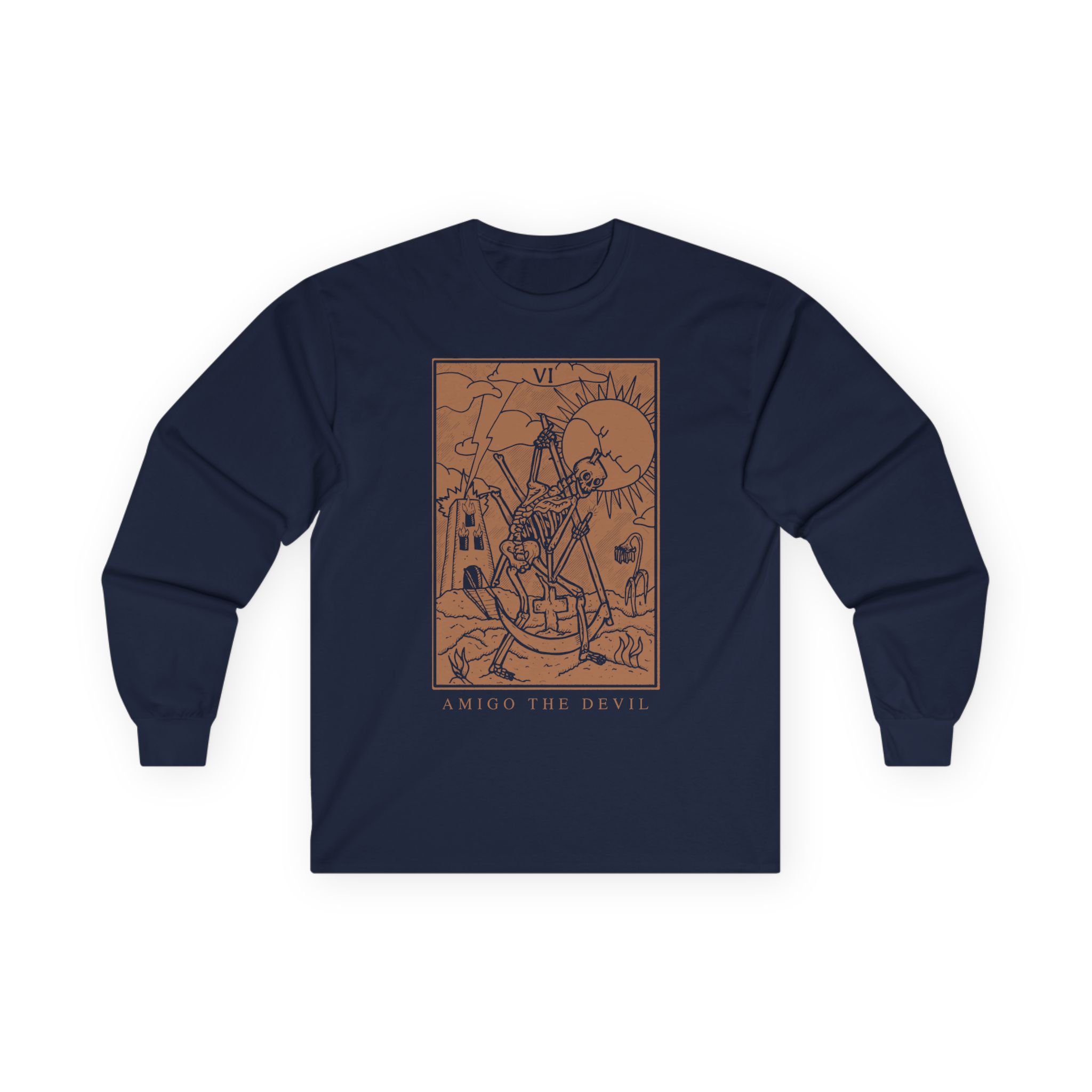 Amigo the Devil Tarot Card Unisex Ultra Cotton Long Sleeve Tee