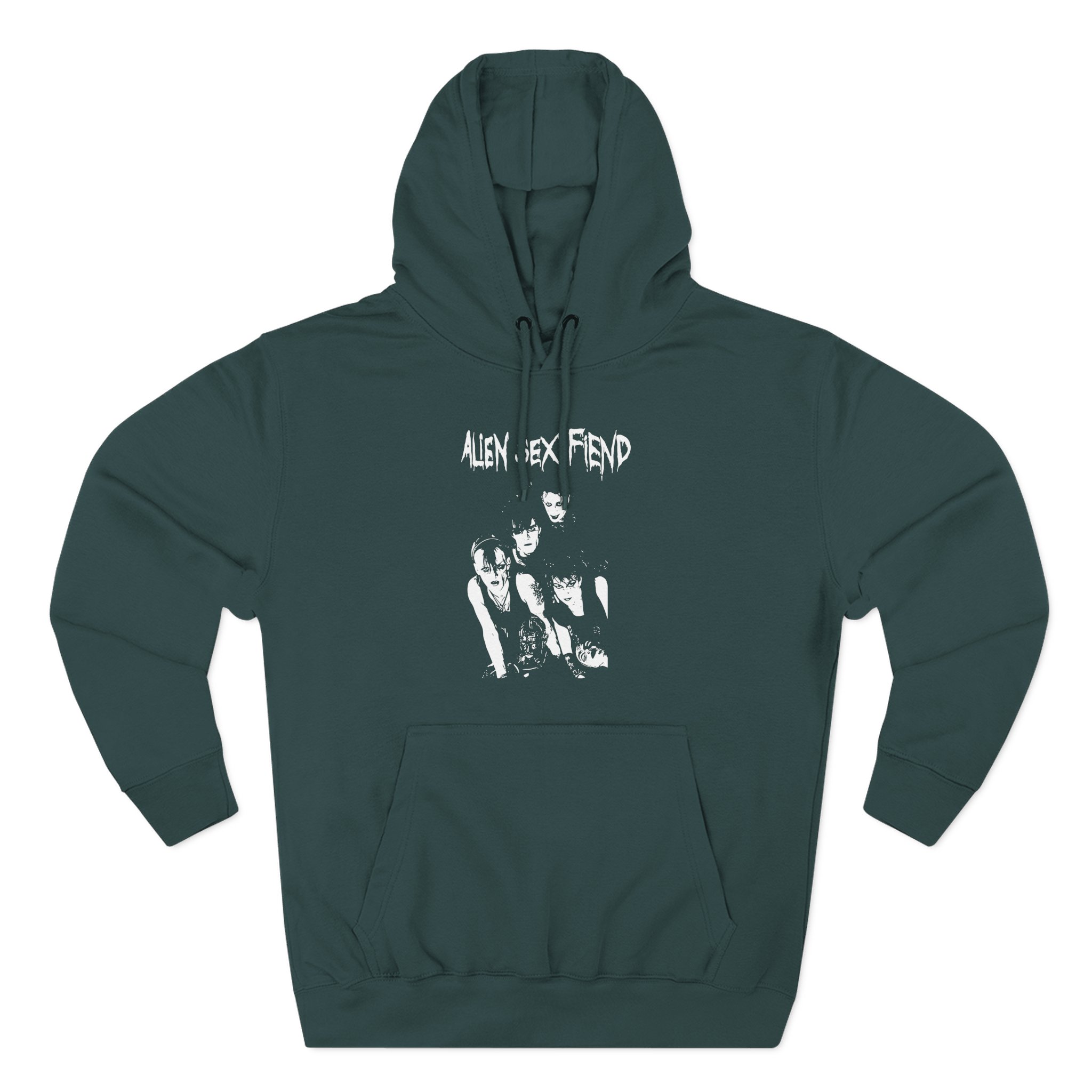 Alien Sex Fiend Band Photo Three-Panel Fleece Hoodie