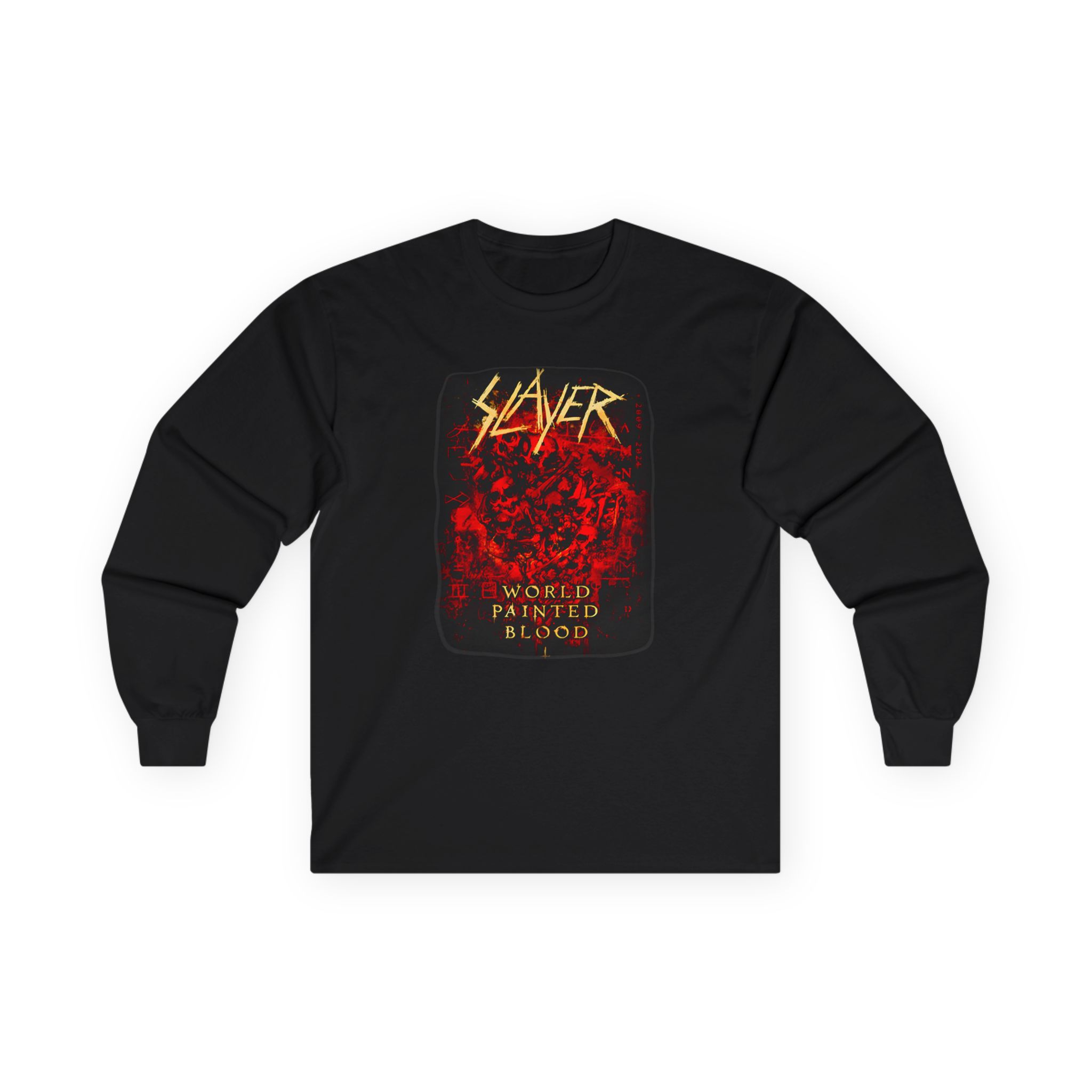 Slayer World Painted Blood Skulls Unisex Ultra Cotton Long Sleeve Tee