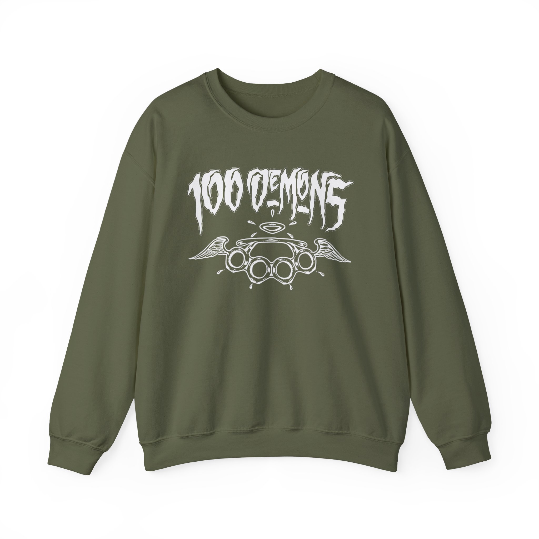 100 Demons Spade Sickle Unisex Heavy Blendâ„¢ Crewneck Sweatshirt