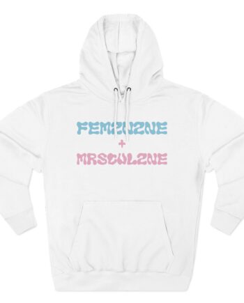 Marina Feminine Masculine Three-Panel Fleece Hoodie