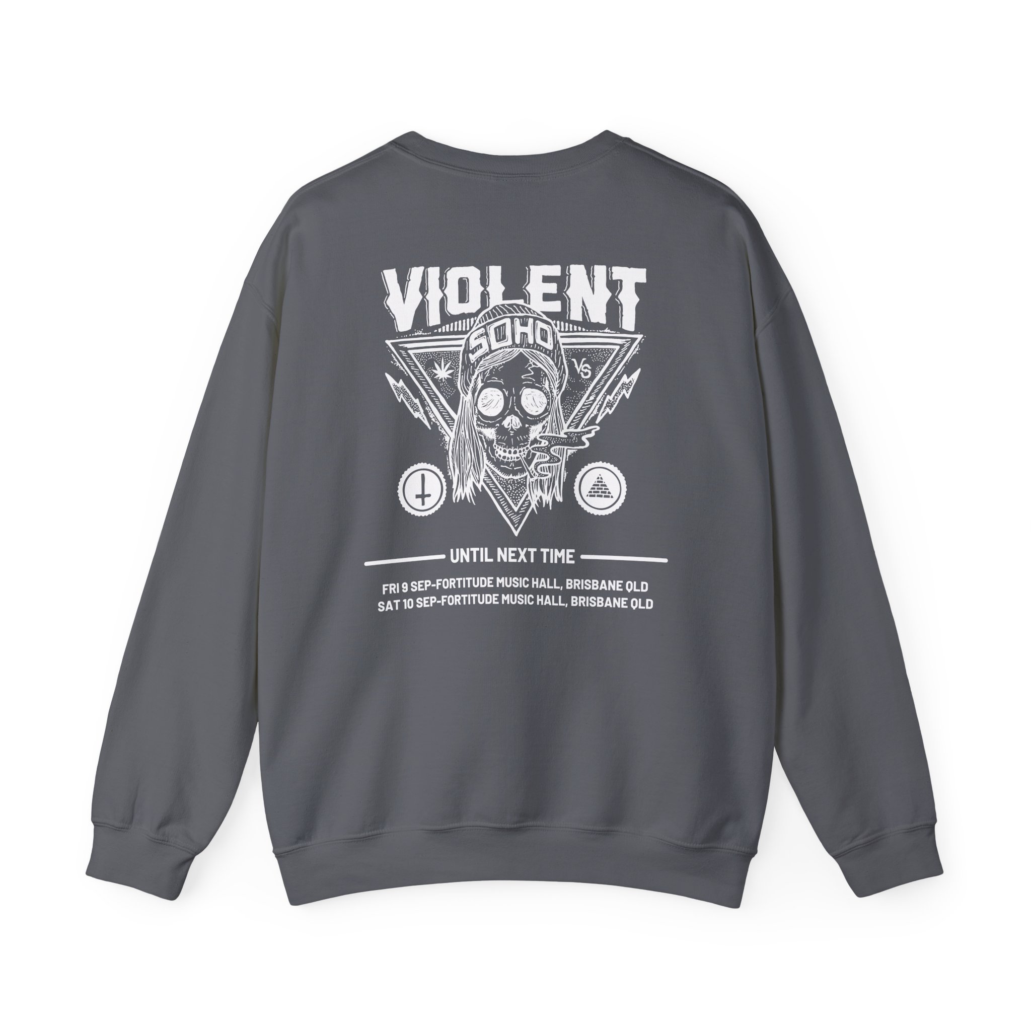 Violent Soho Until Next Time Blazin' Skull Unisex Heavy Blendâ„¢ Crewneck Sweatshirt