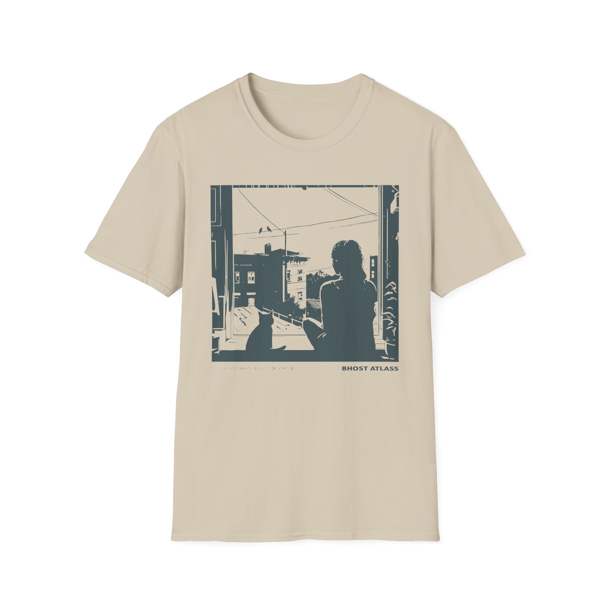 Ghost Atlas Dust of the Human Shape Unisex Softstyle T-Shirt