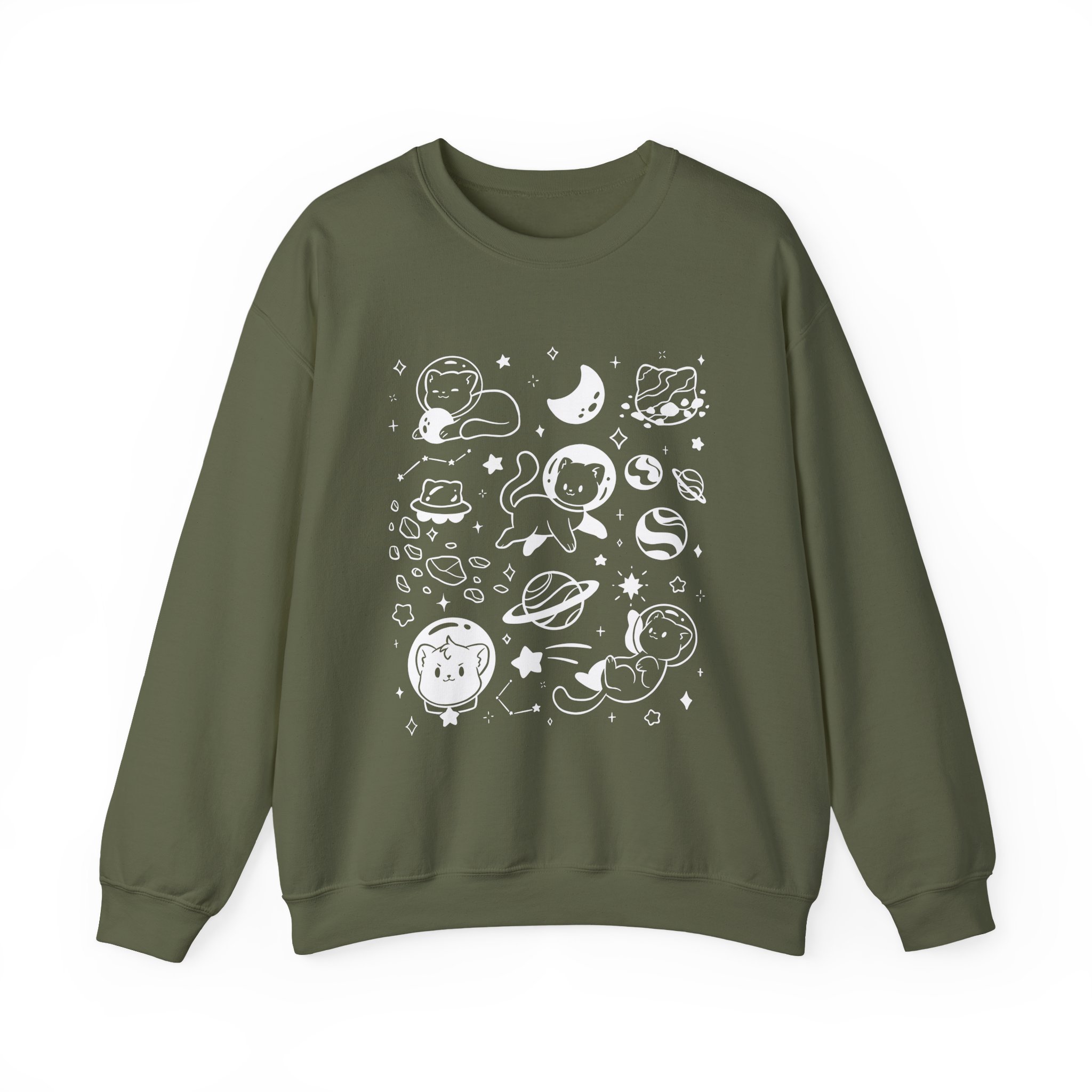 Shubble Space Cats Unisex Heavy Blendâ„¢ Crewneck Sweatshirt