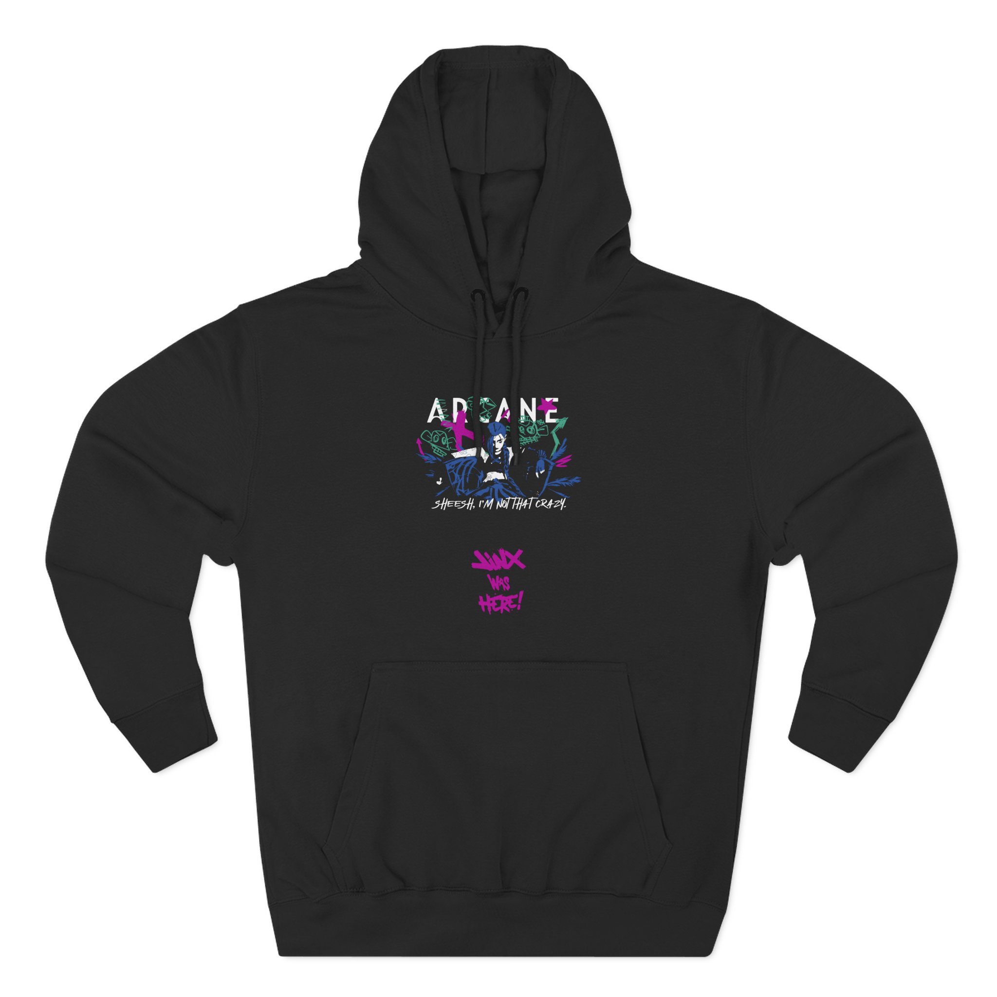 Jinx Arcane Three-Panel Fleece Hoodie