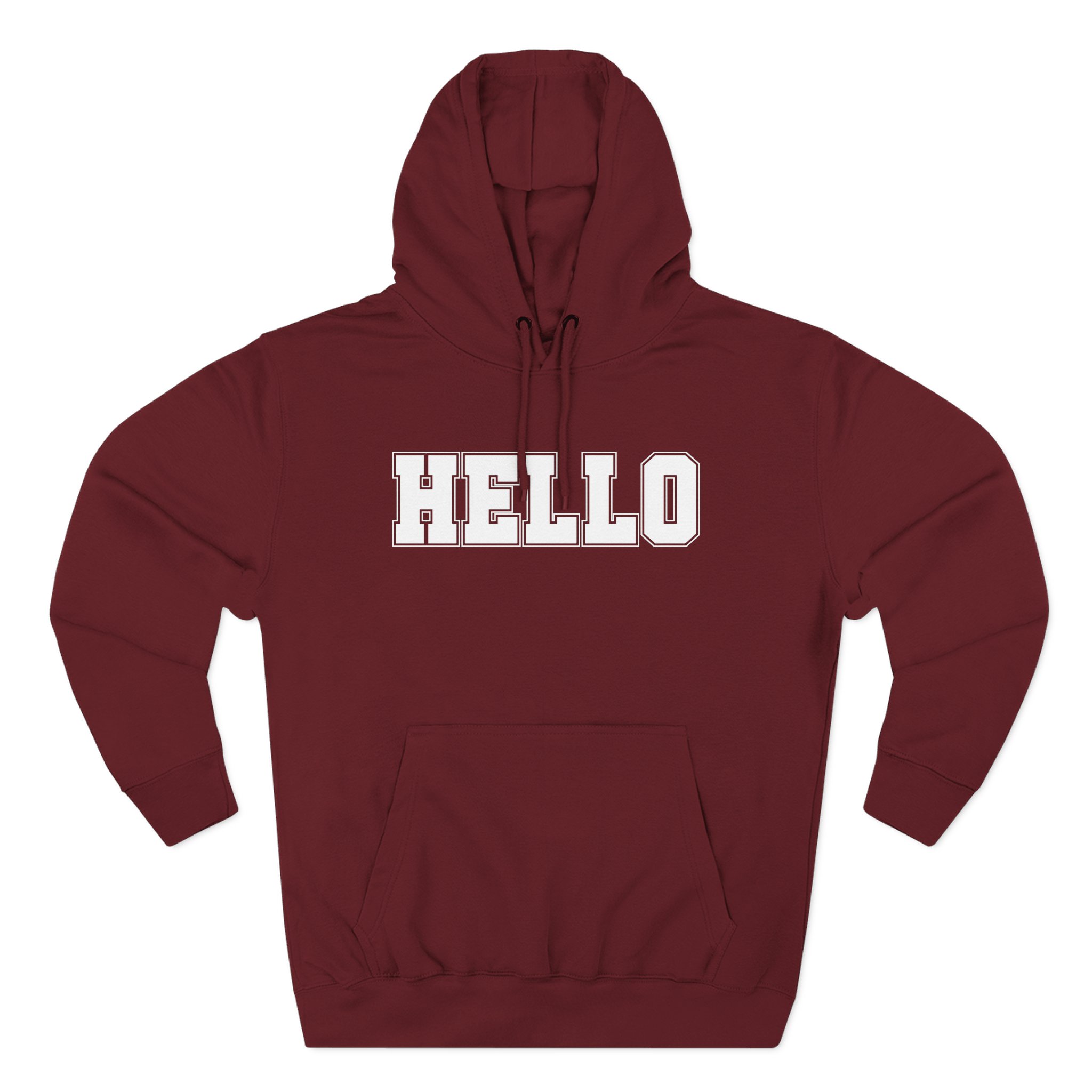 Shubble hello Three-Panel Fleece Hoodie